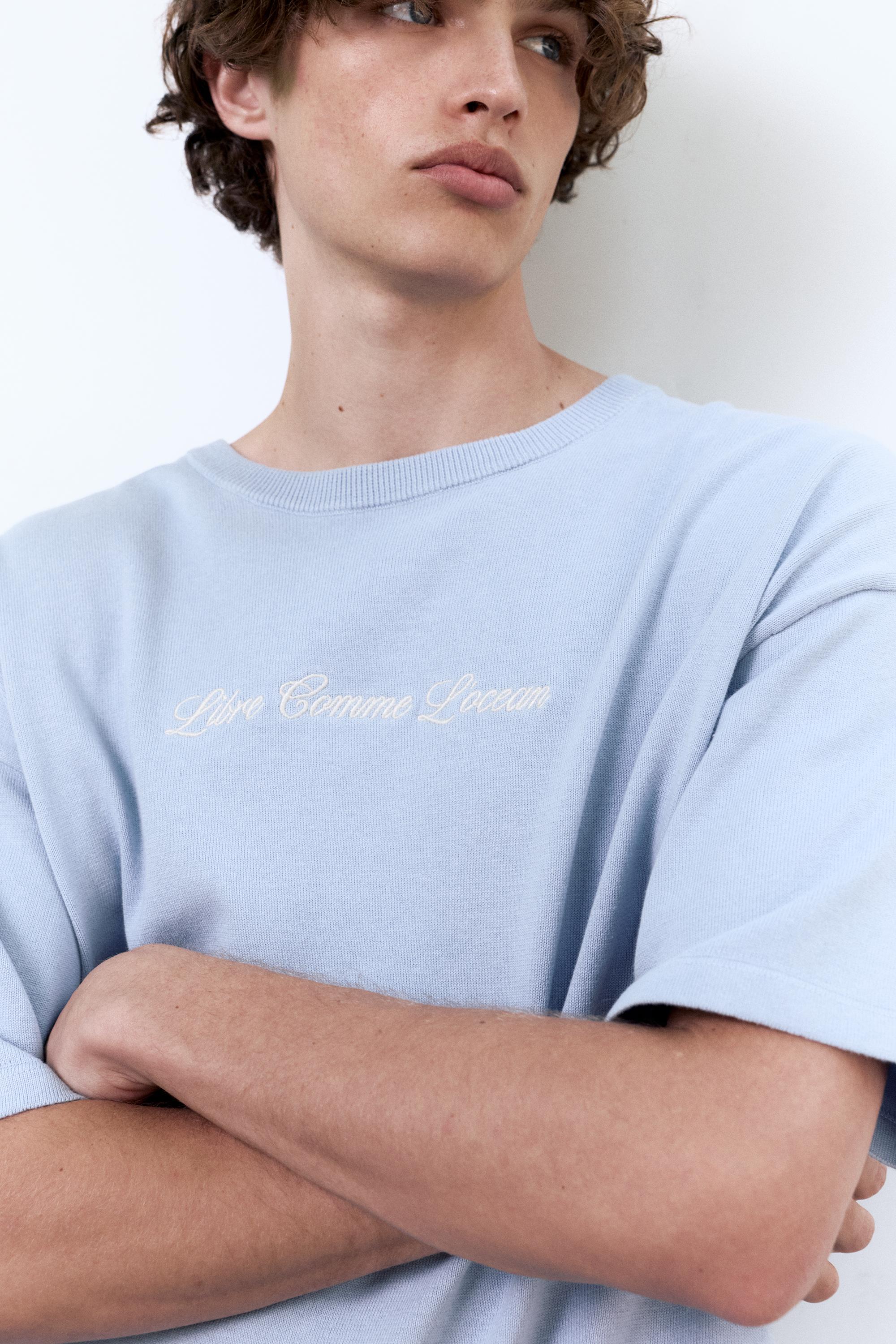 Nakışlı oversize Tişört - Görsel 9
