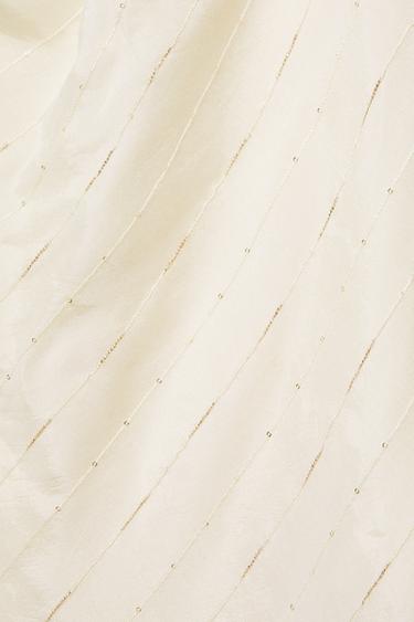 Short asymmetric halter dress — Ecru 7