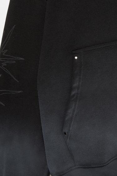 STWD gradient hood sweatshirt — Black 8