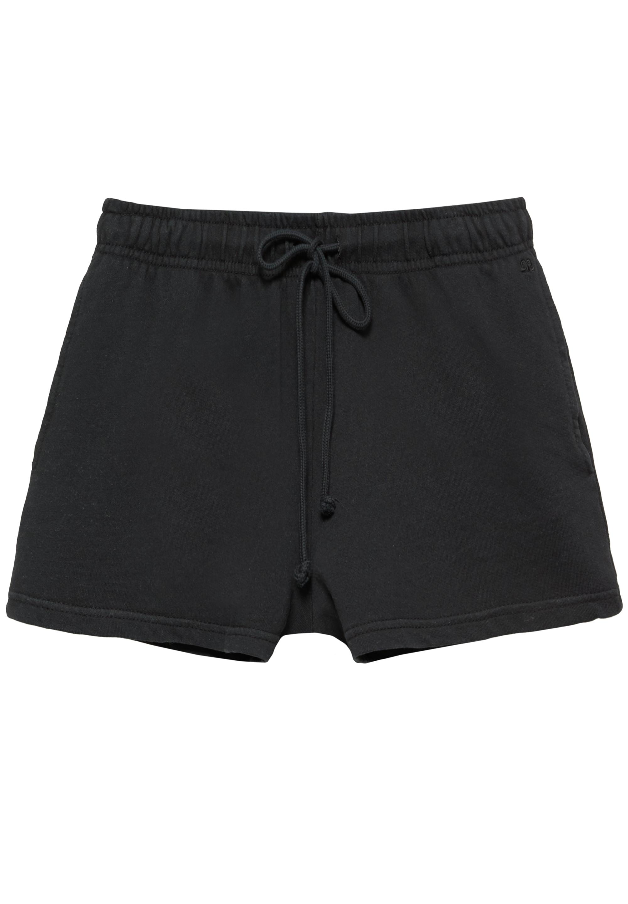 Sports shorts with elastic waist — Black