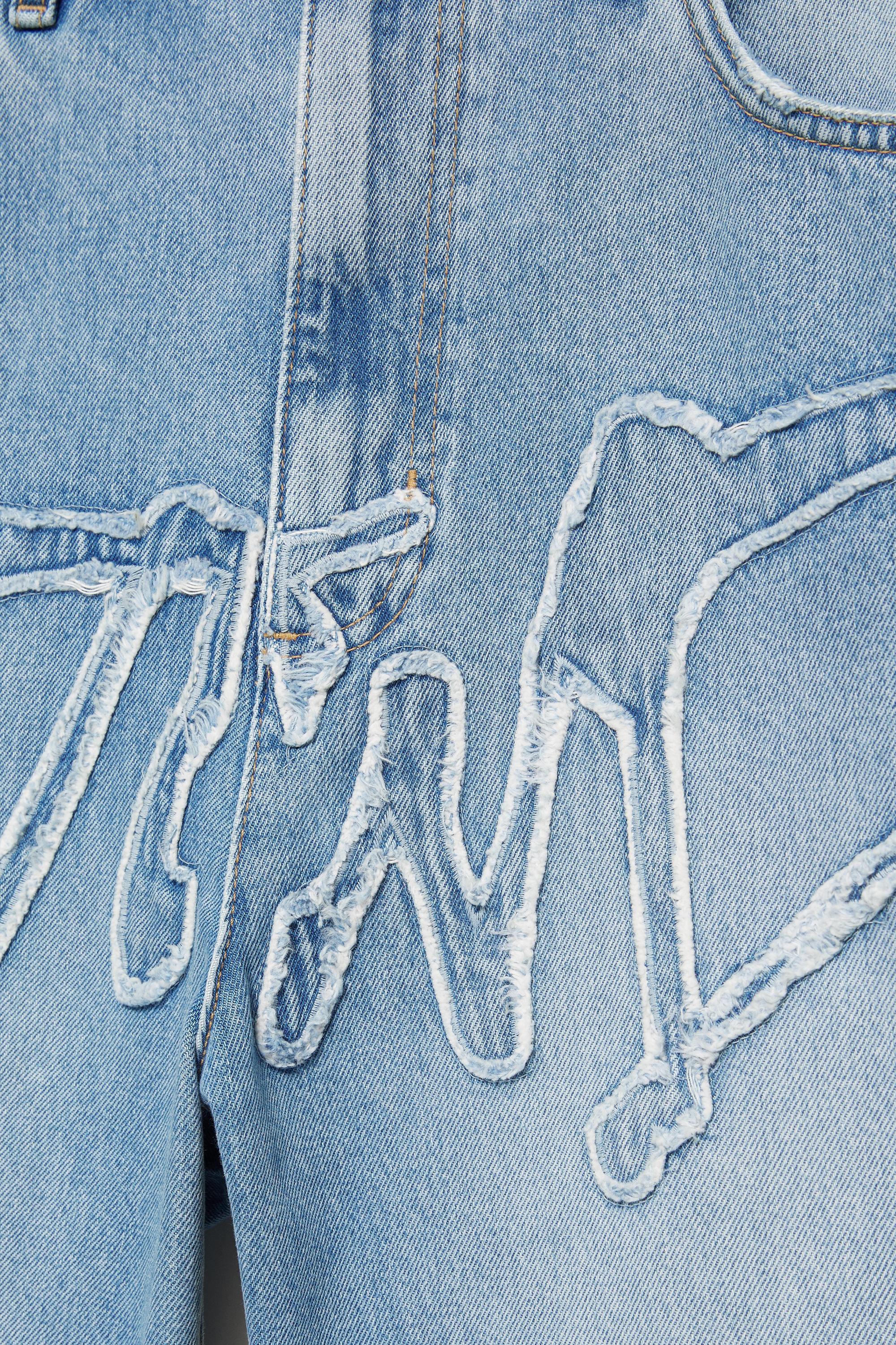 STWD skater denim Bermuda shorts — Pale indigo