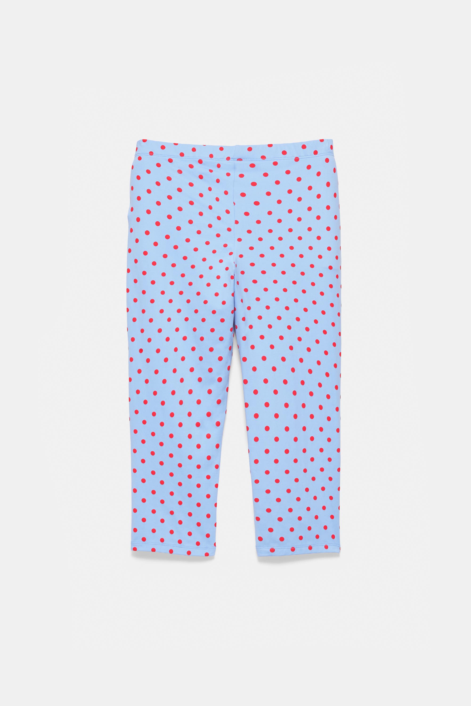 Polka dot capris — Pastel blue