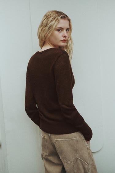 Basic cardigan — Dark brown 3