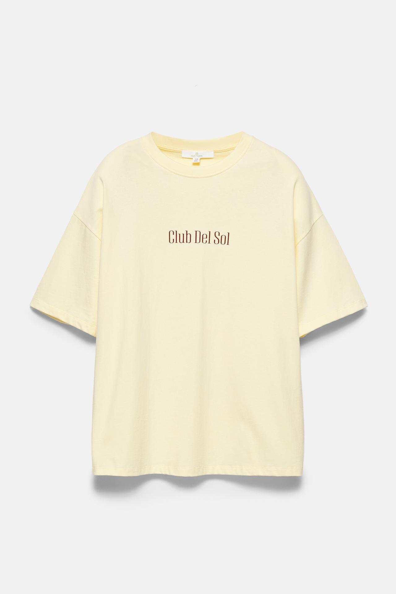Oversize T-shirt with graphic — Yellow