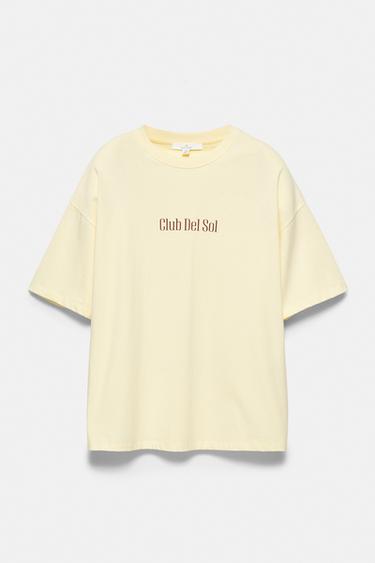 Oversize T-shirt with graphic — Yellow 5