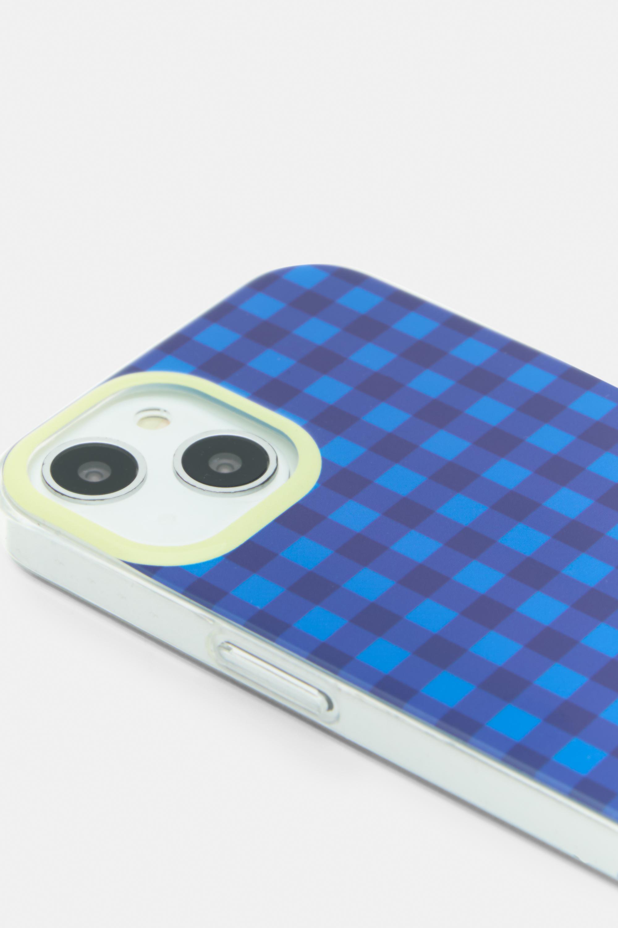 Gingham iPhone case — Blue