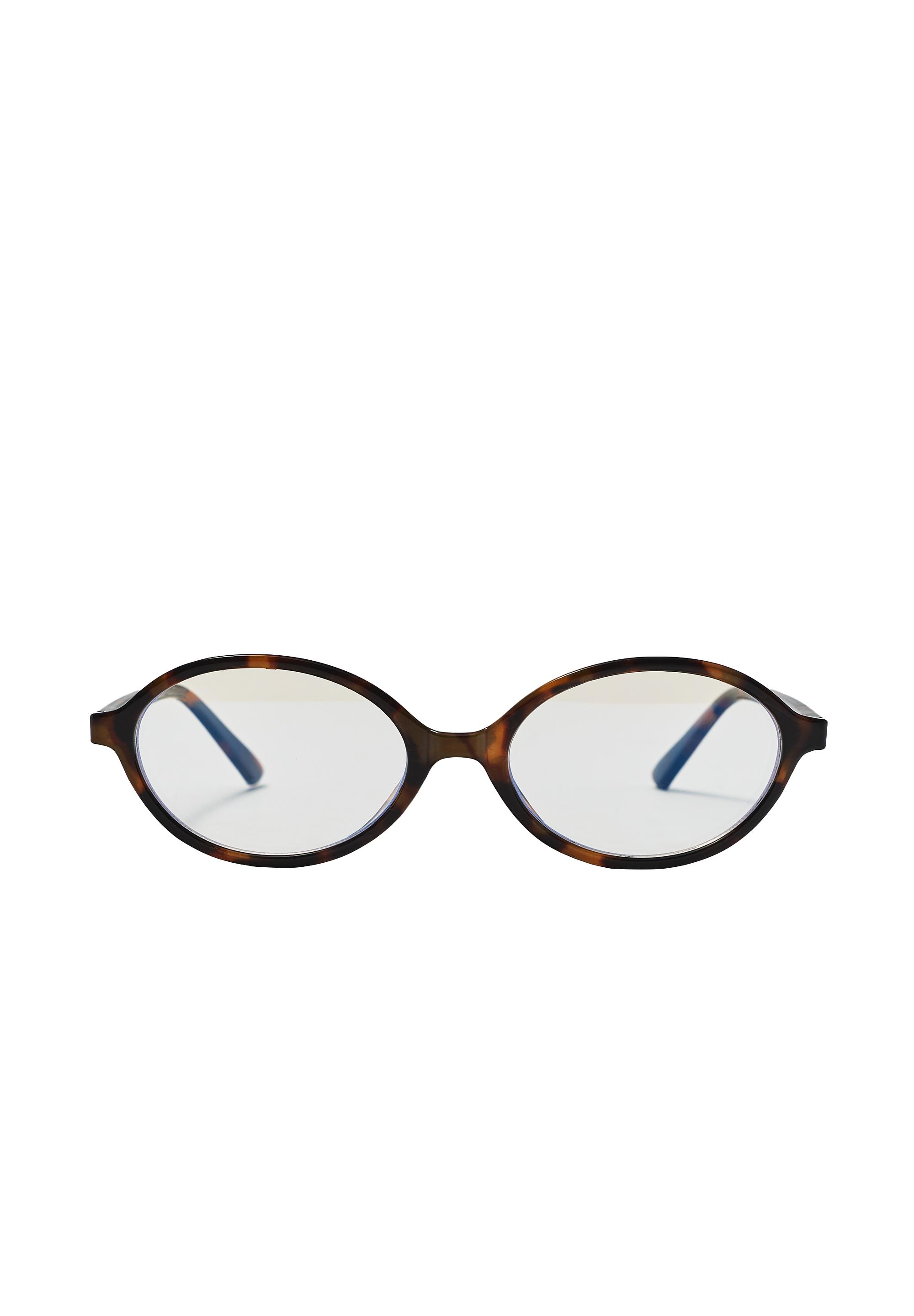 Oval tortoiseshell-effect sunglasses — Brown