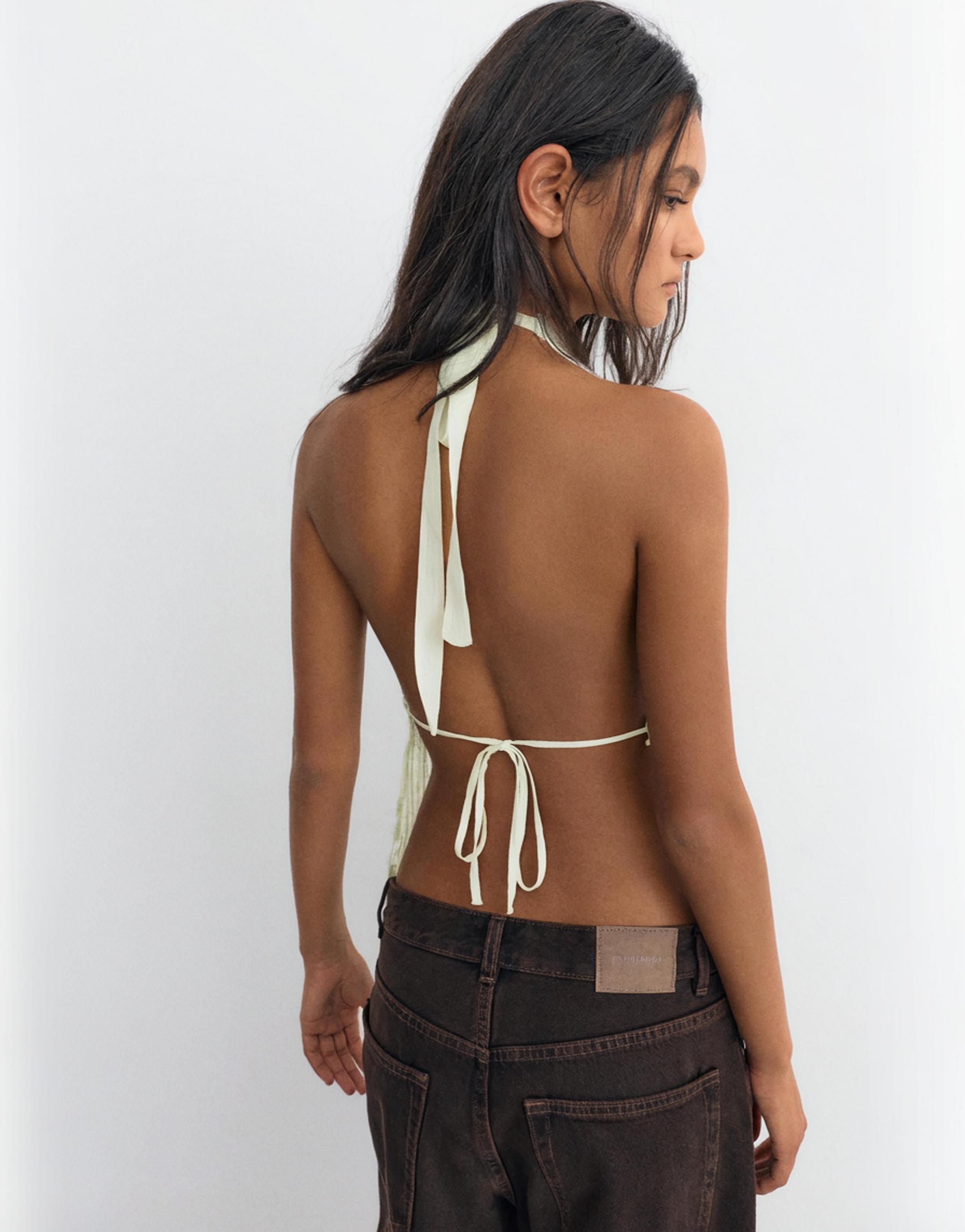 Sequin halter top — Aquamarine