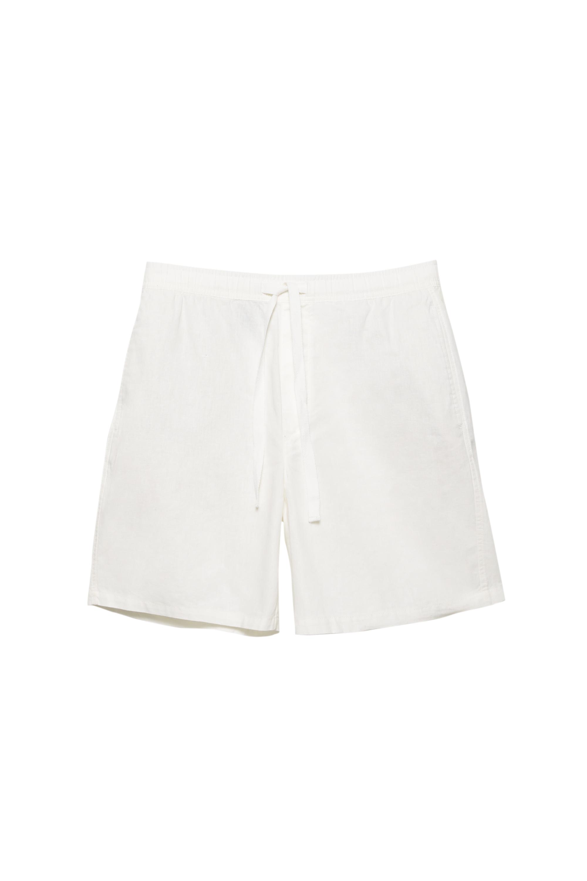 Keten jogger bermuda - Görsel 2