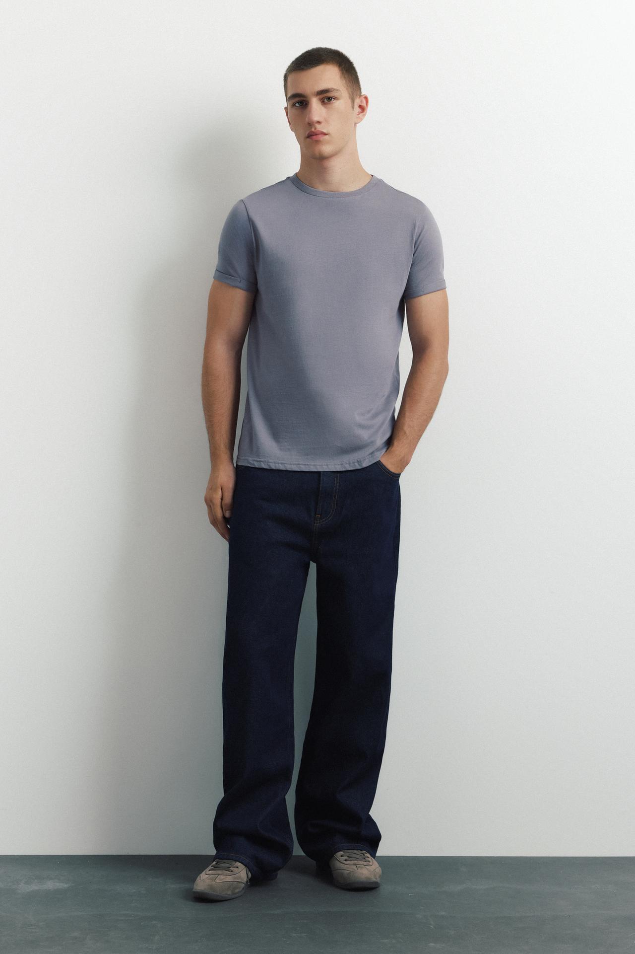 Muscle fit T-shirt — Blue