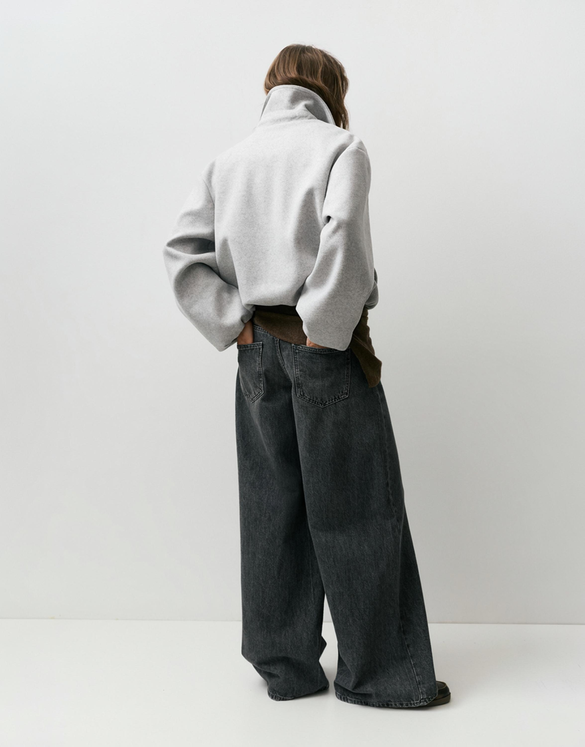 Yumuşak kumaş balon ceket - Görsel 40