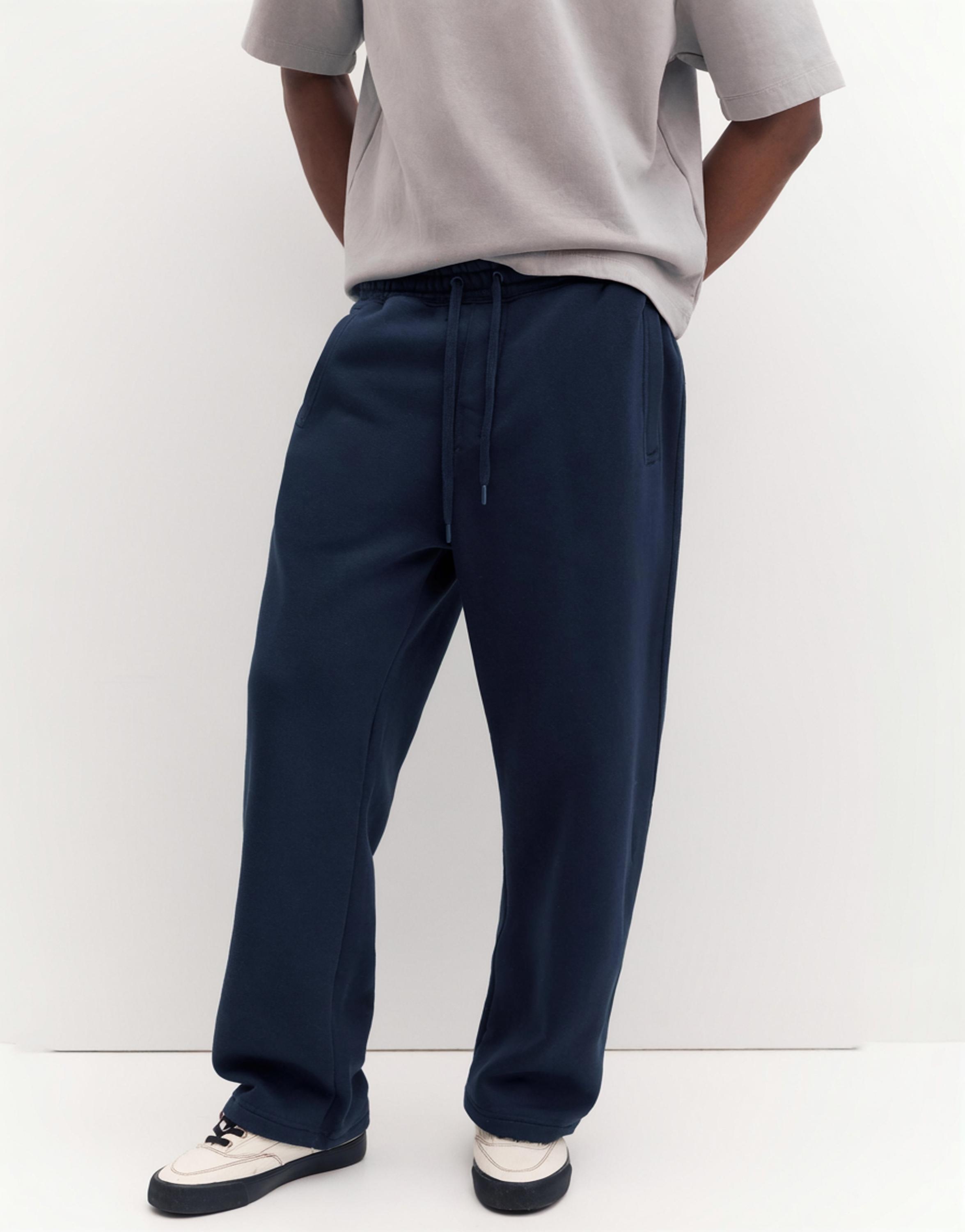 Basic baggy tracksuit bottoms — Navy