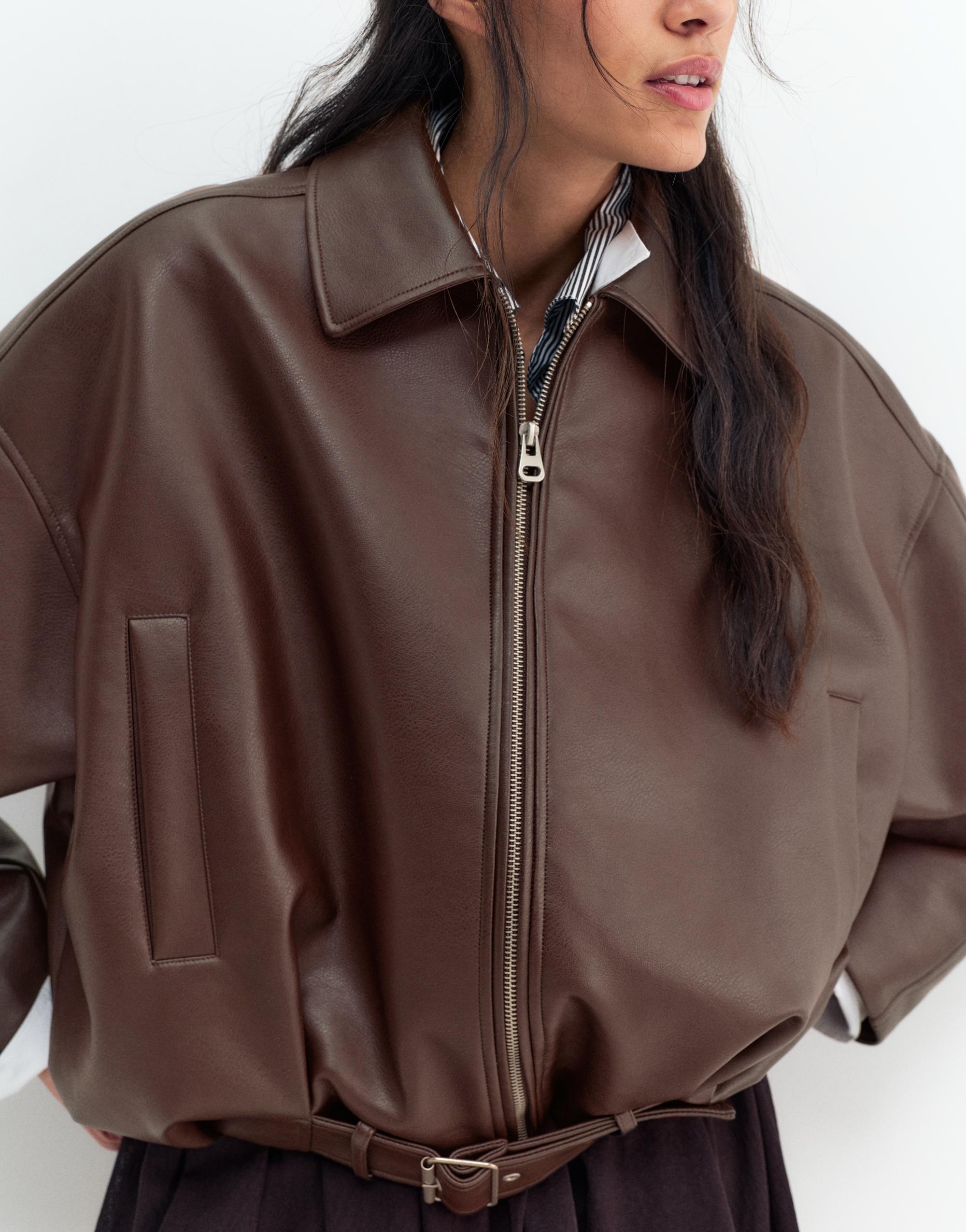 Suni deri balon ceket - Görsel 54