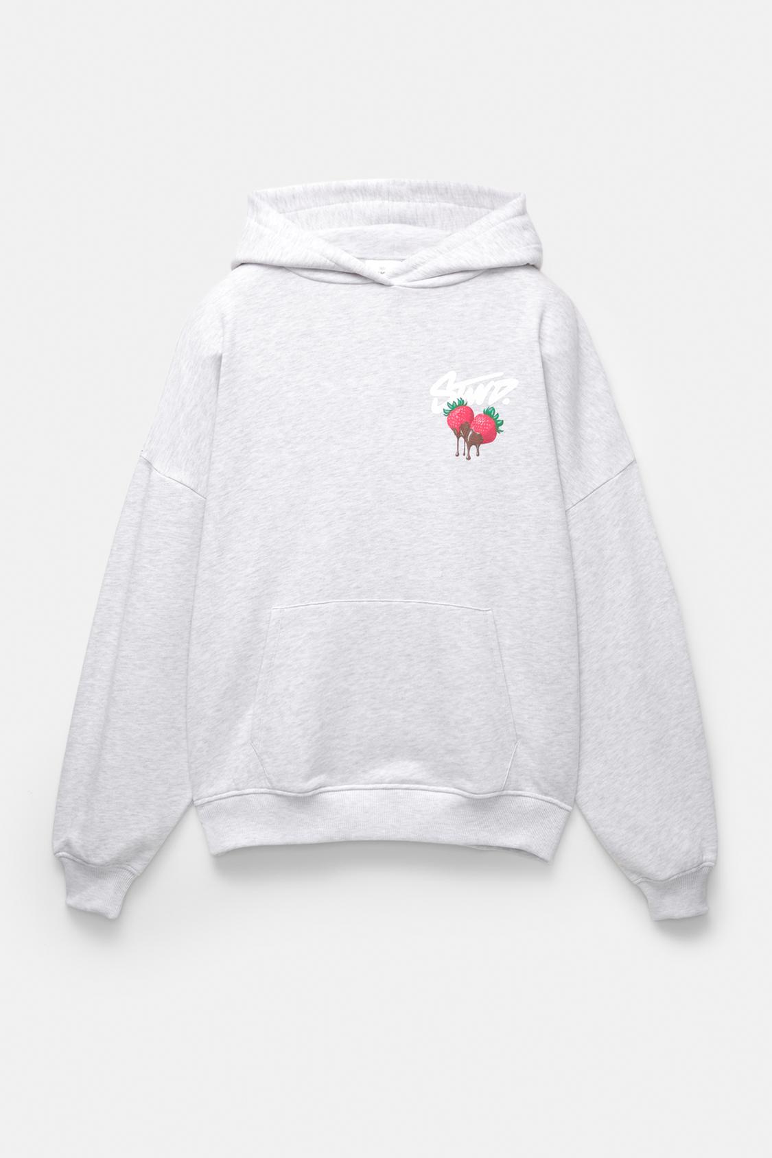 Bialetti Pull And Bear Maglie Felpa Cappuccio STWD Fragole PULL&BEAR