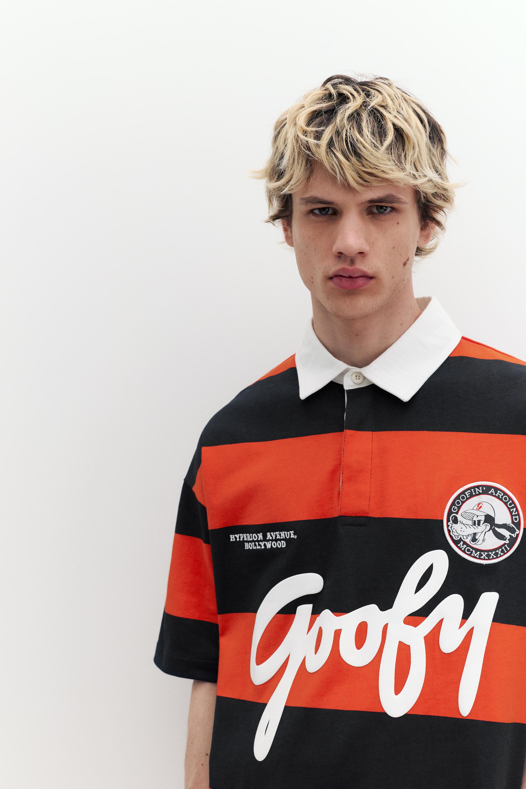 Goofy çizgili polo tişört - Görsel 3