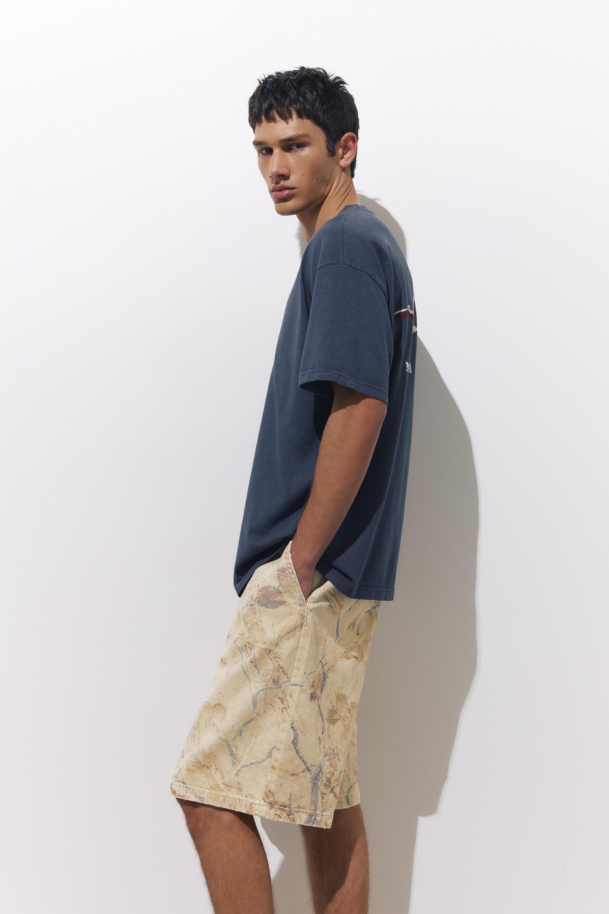 Printed Bermuda shorts — Sand