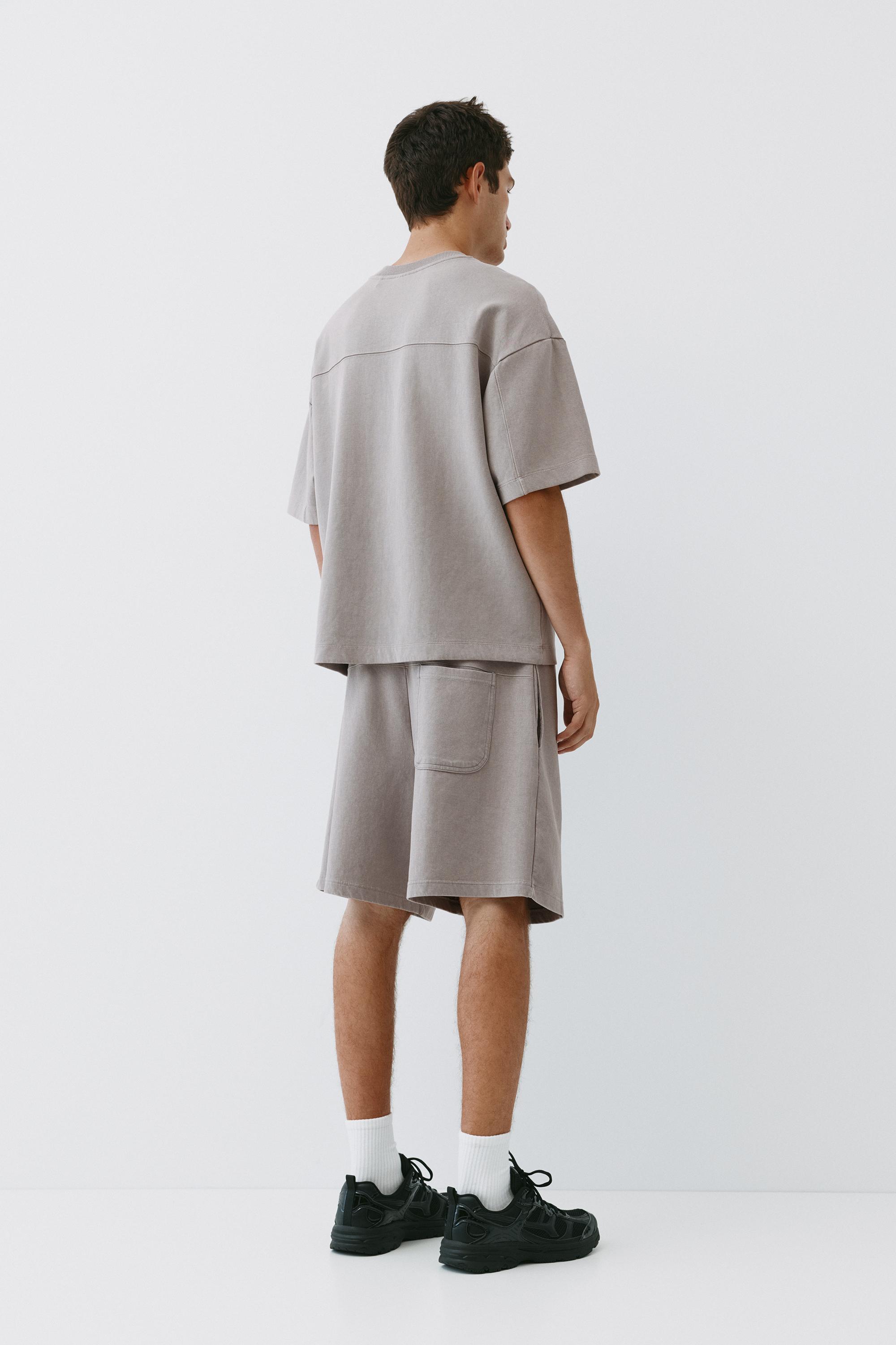 Interlock short sleeve sweatshirt — Grey marl