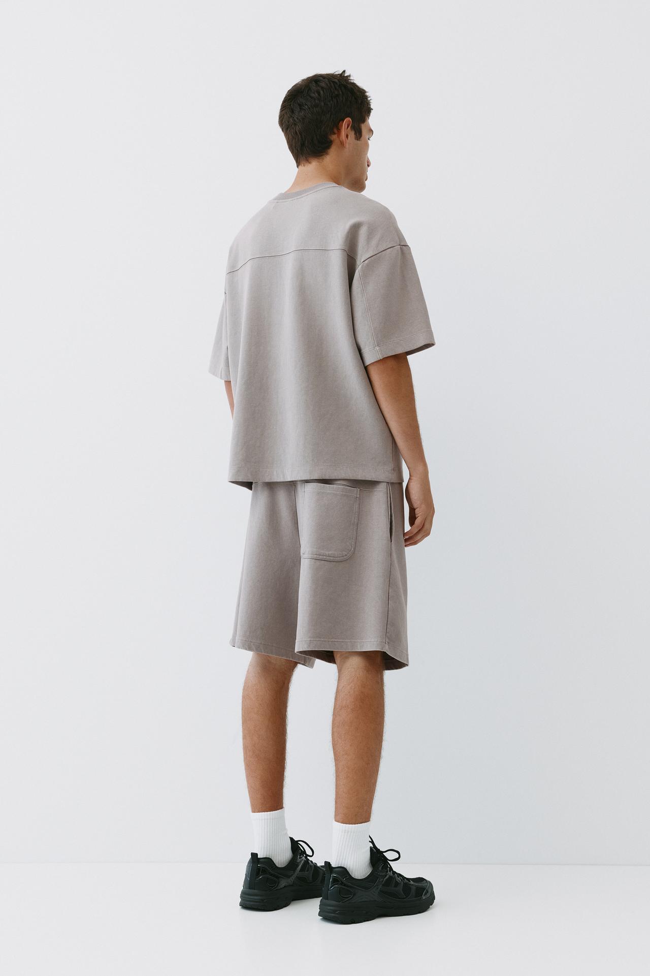 Interlock short sleeve sweatshirt — Grey marl