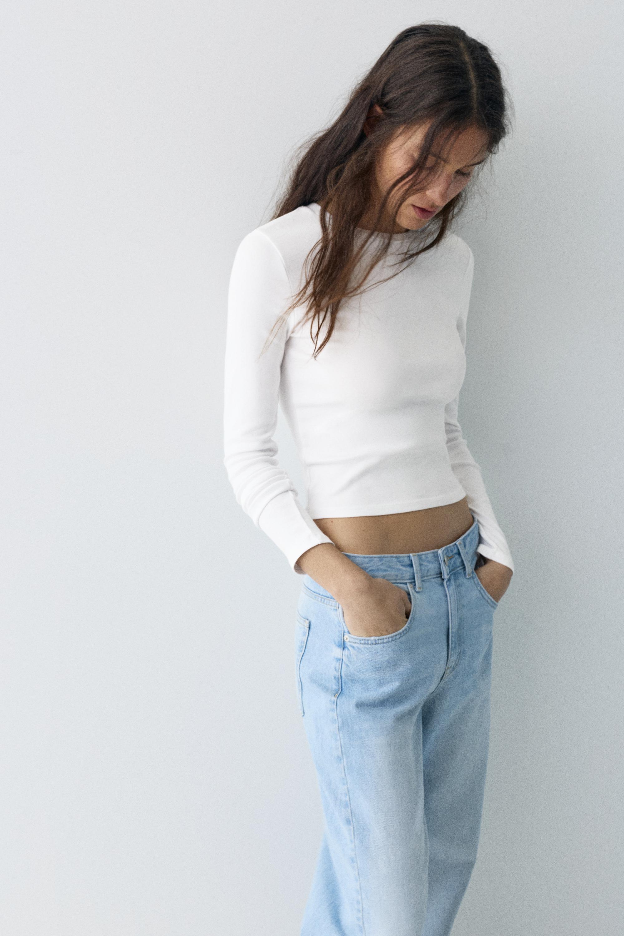 Vücuda oturan uzun kollu t-shirt - Görsel 74