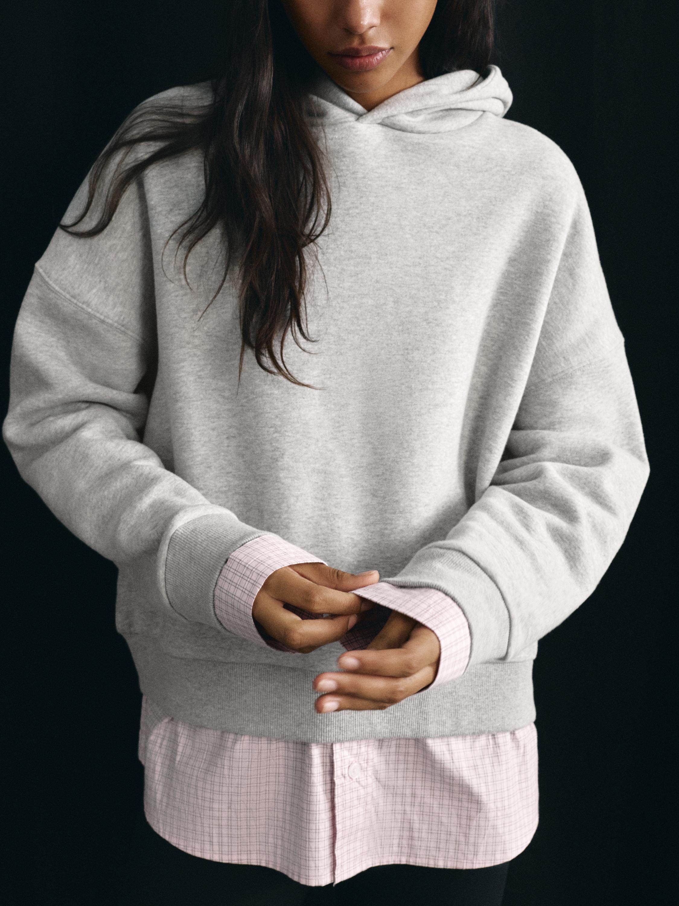 Combined hoodie — Grey marl