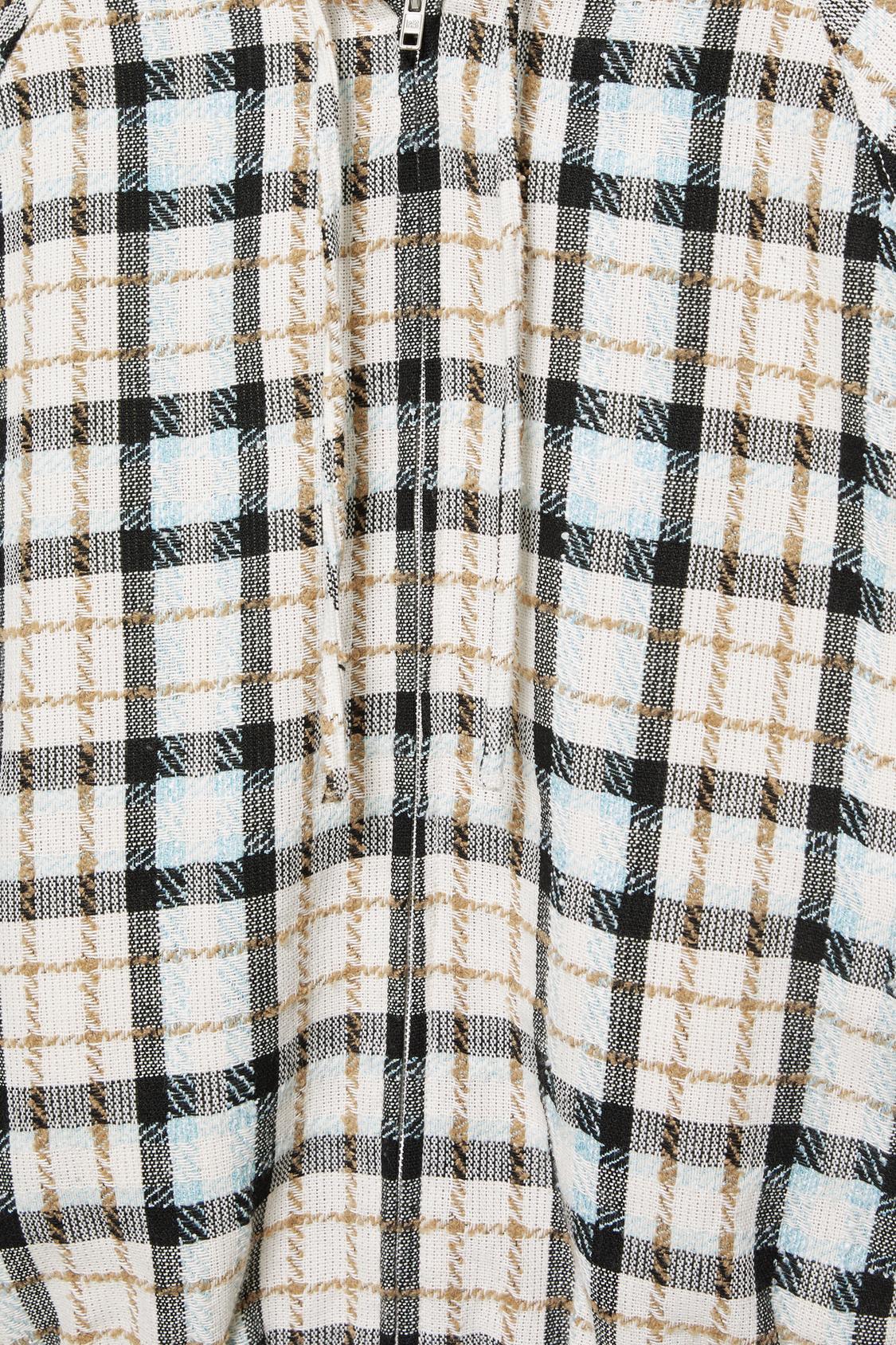 Schwarz Weiß Karierte Hemdjacke Damen Pull And Bear Karierte Jacke