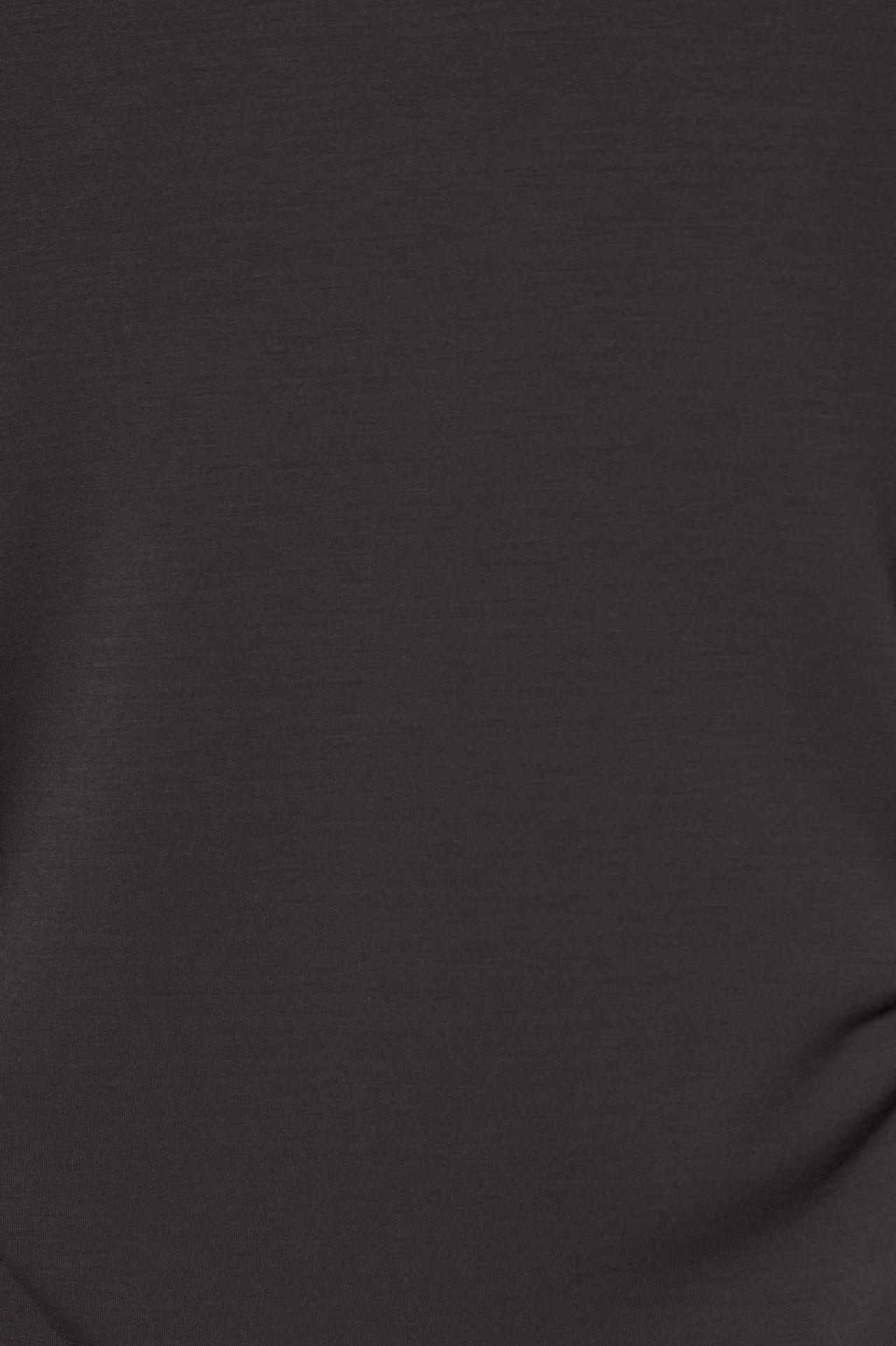 Gathered side T-shirt — Black