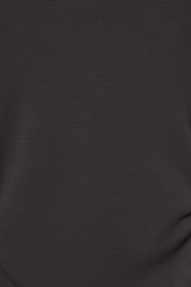 Gathered side T-shirt — Black 3