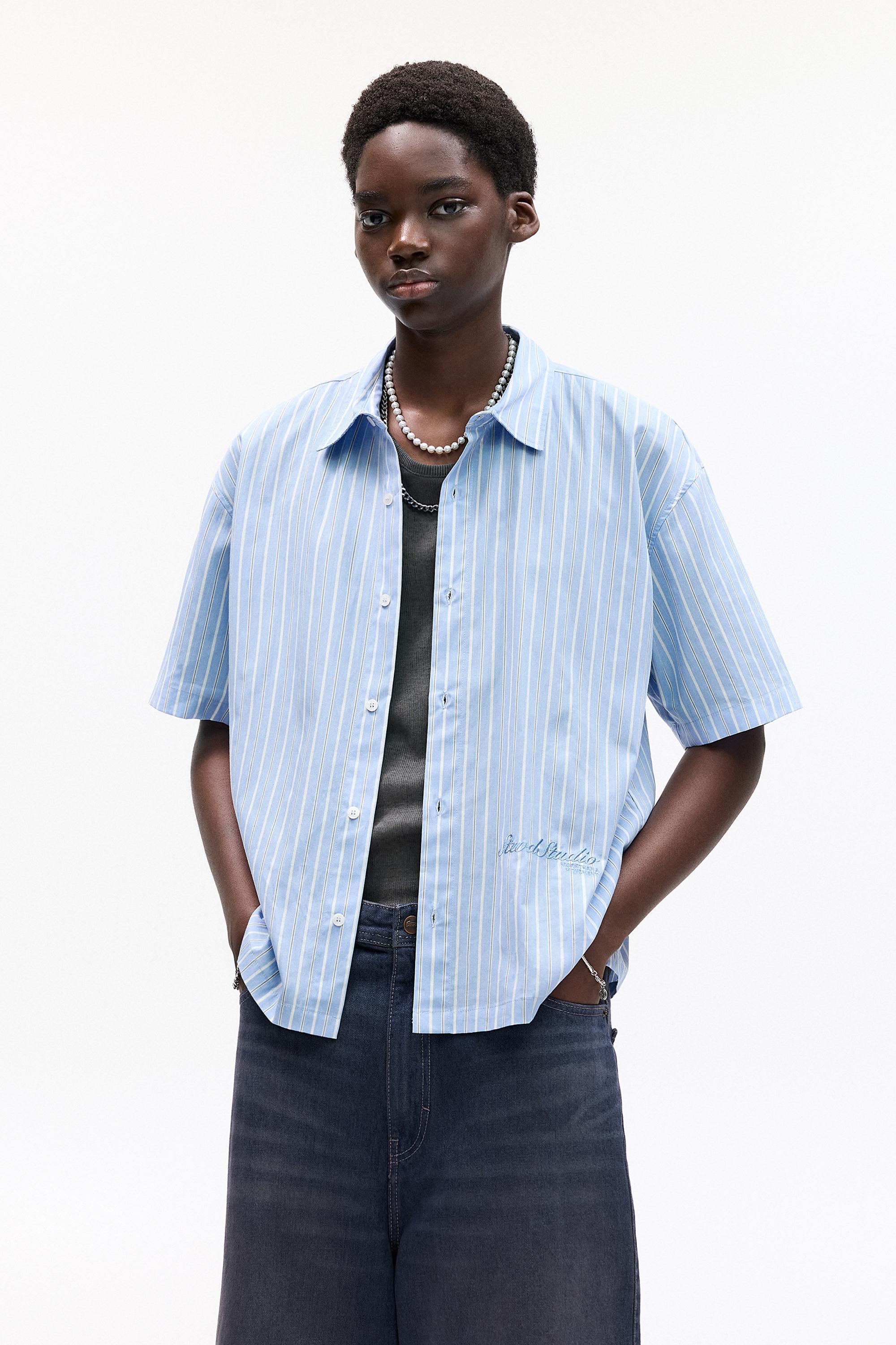 Hemd Mit Kurzen Ärmeln Und Streifen Stwd