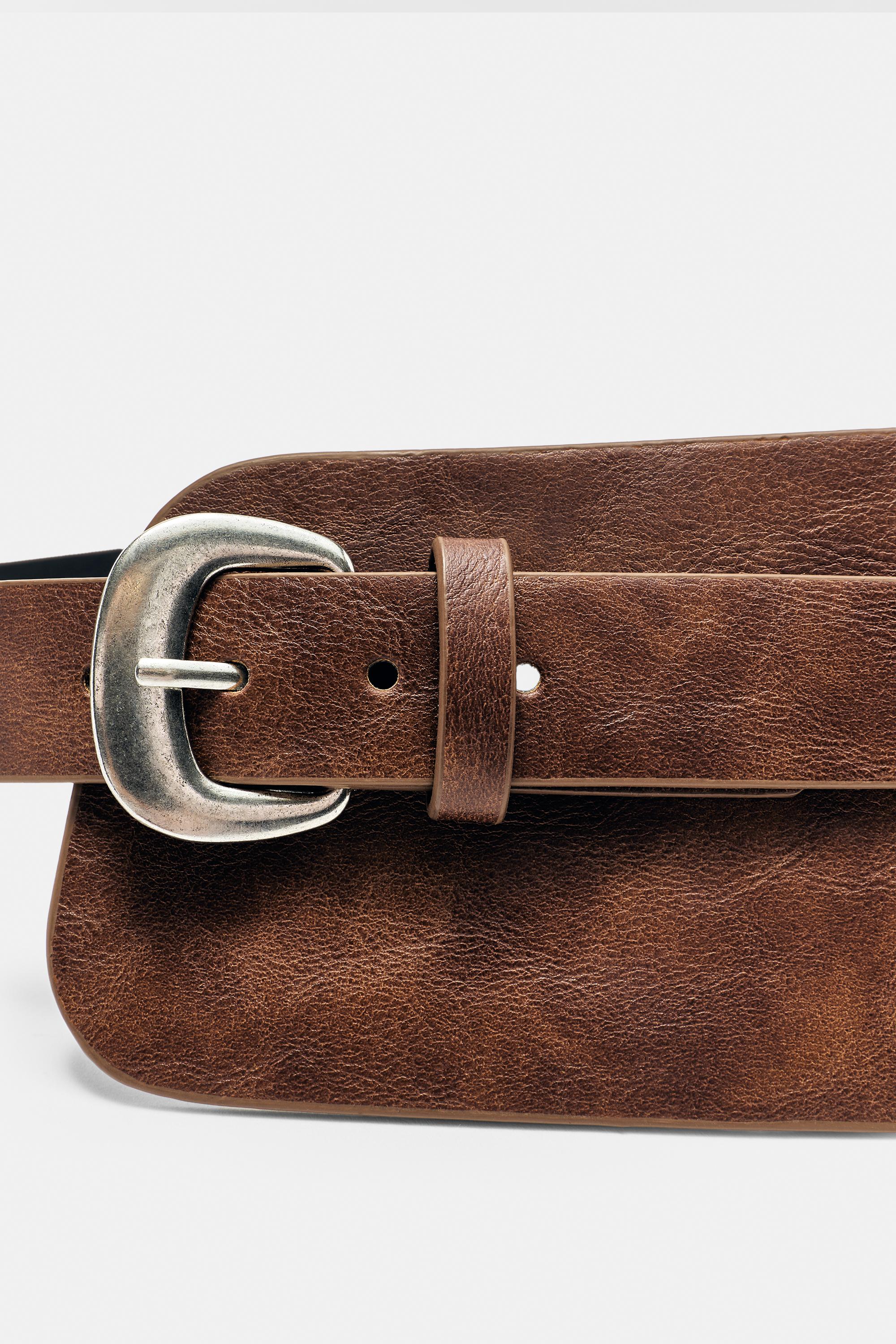 Studded belt — Brown