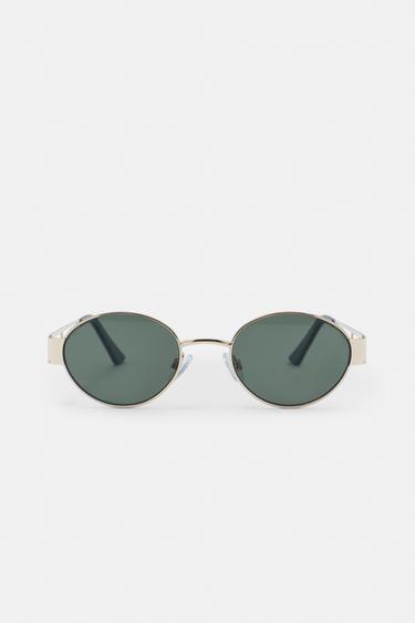 Metallic oval sunglasses — Gold 1