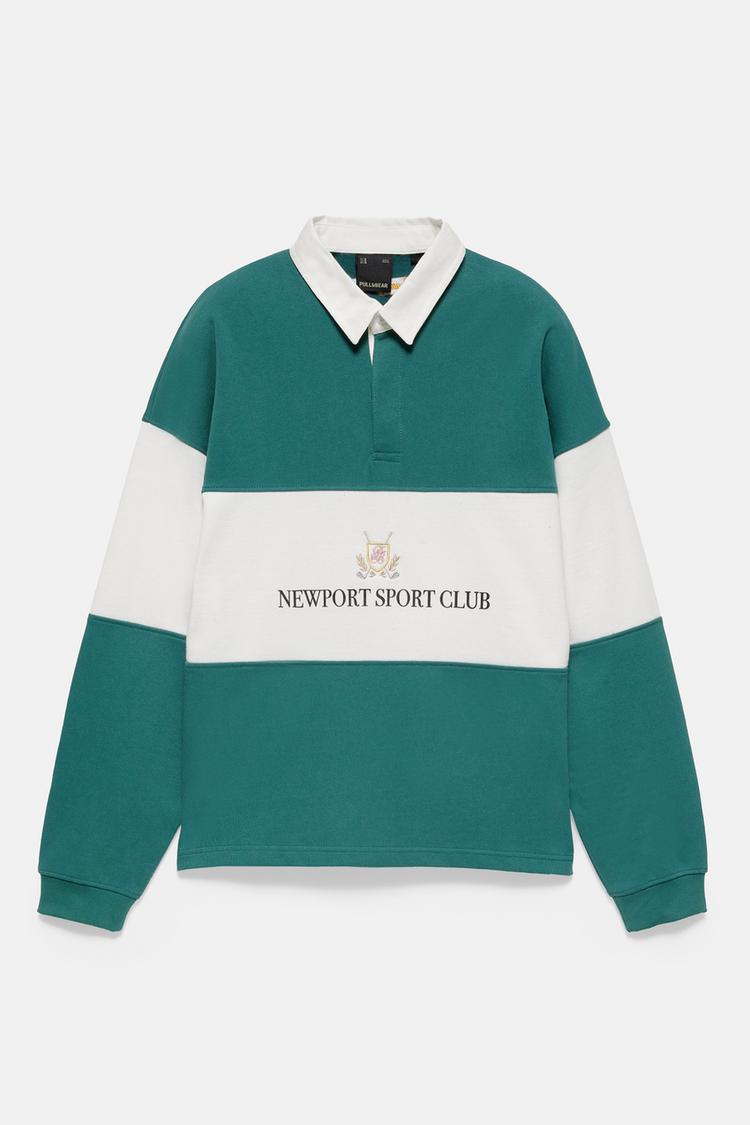 Long sleeve Newport Sport Club polo shirt