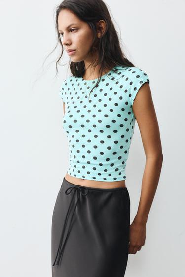 Fitted short sleeve T-shirt — Pale turquoise 1