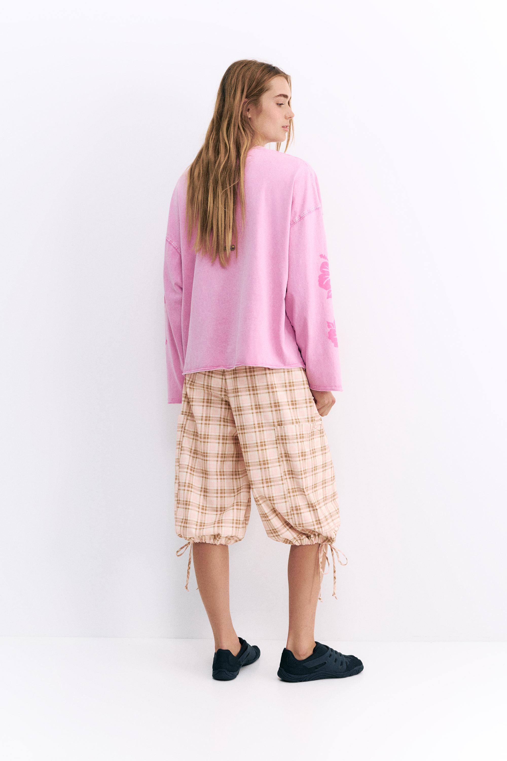 Pleasures x STWD checked cargo Bermuda shorts — Pink