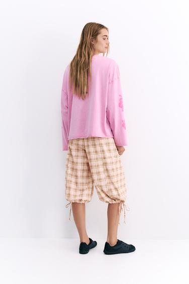 Pleasures x STWD checked cargo Bermuda shorts — Pink 5