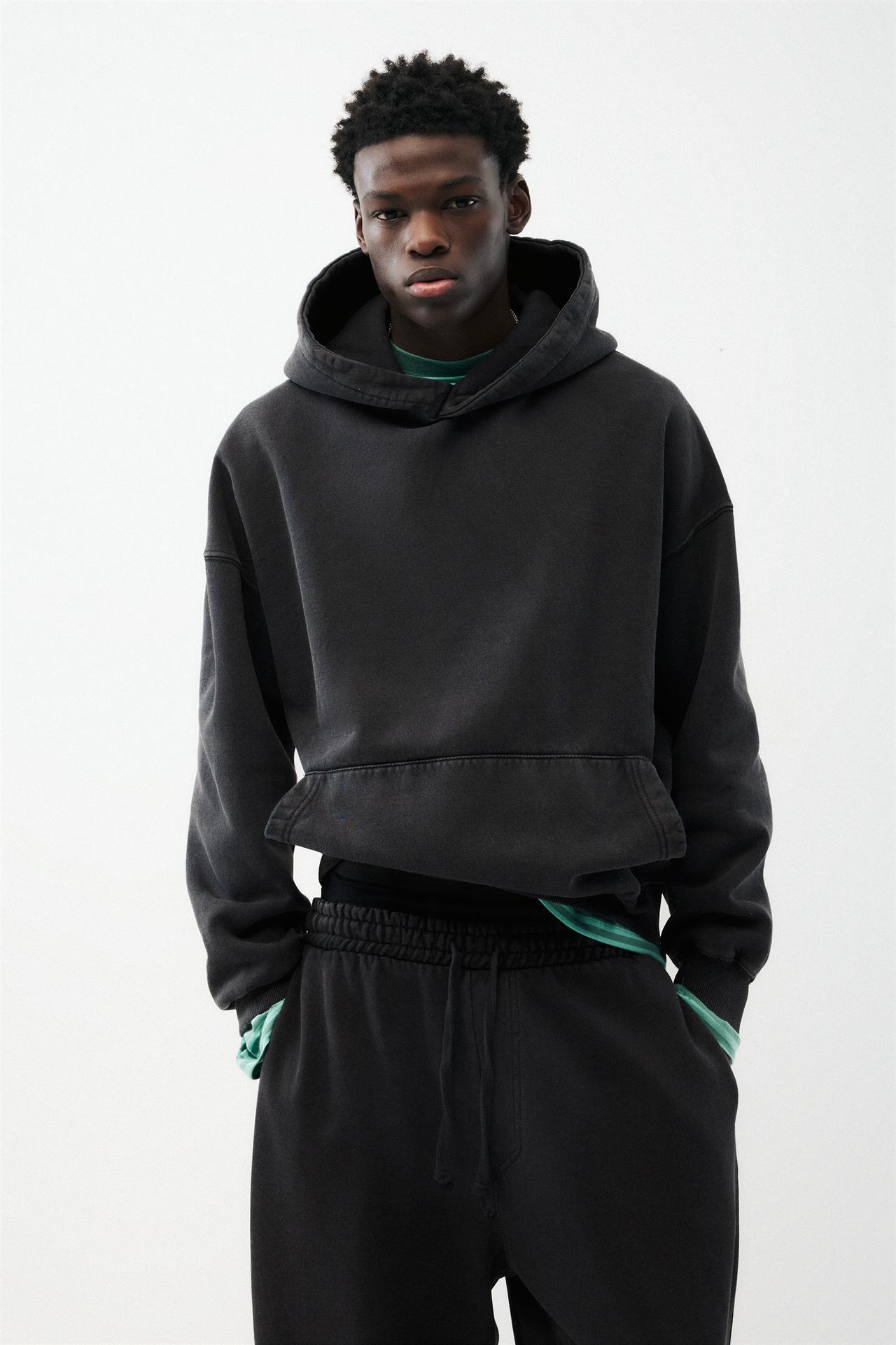 Washed STWD hood — Black