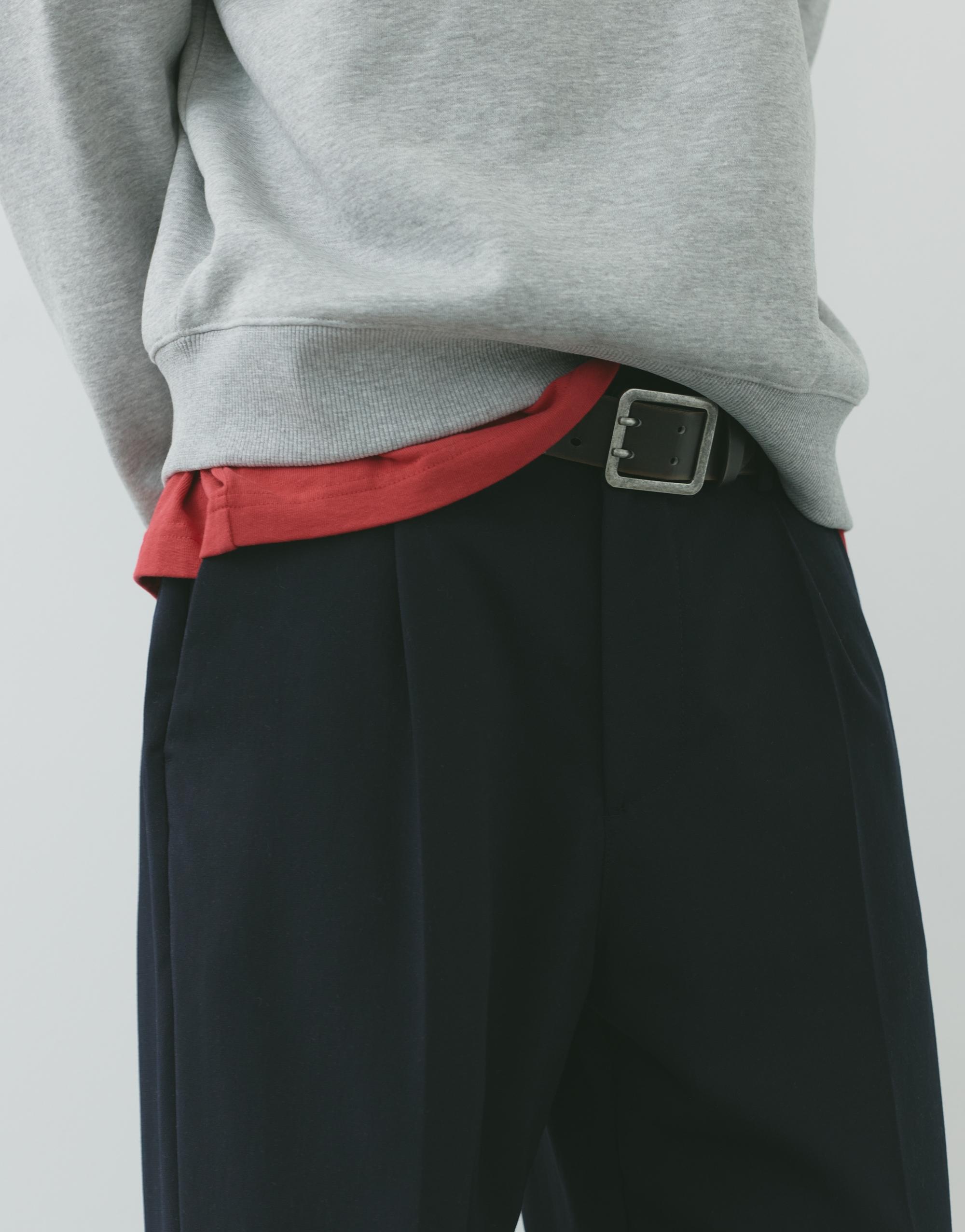 Wide-leg tailored trousers — Navy