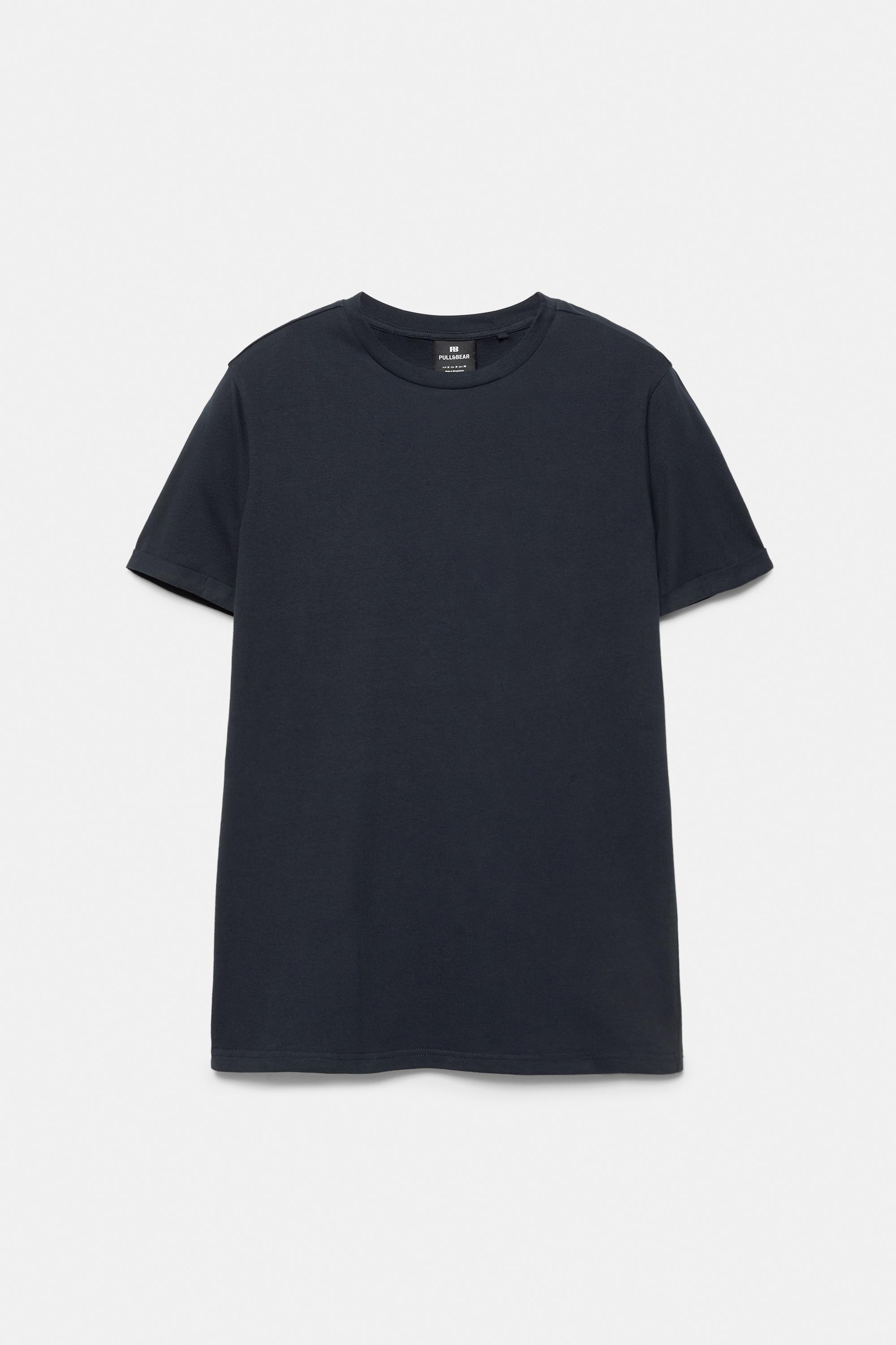 Muscle fit T-shirt — Dark navy