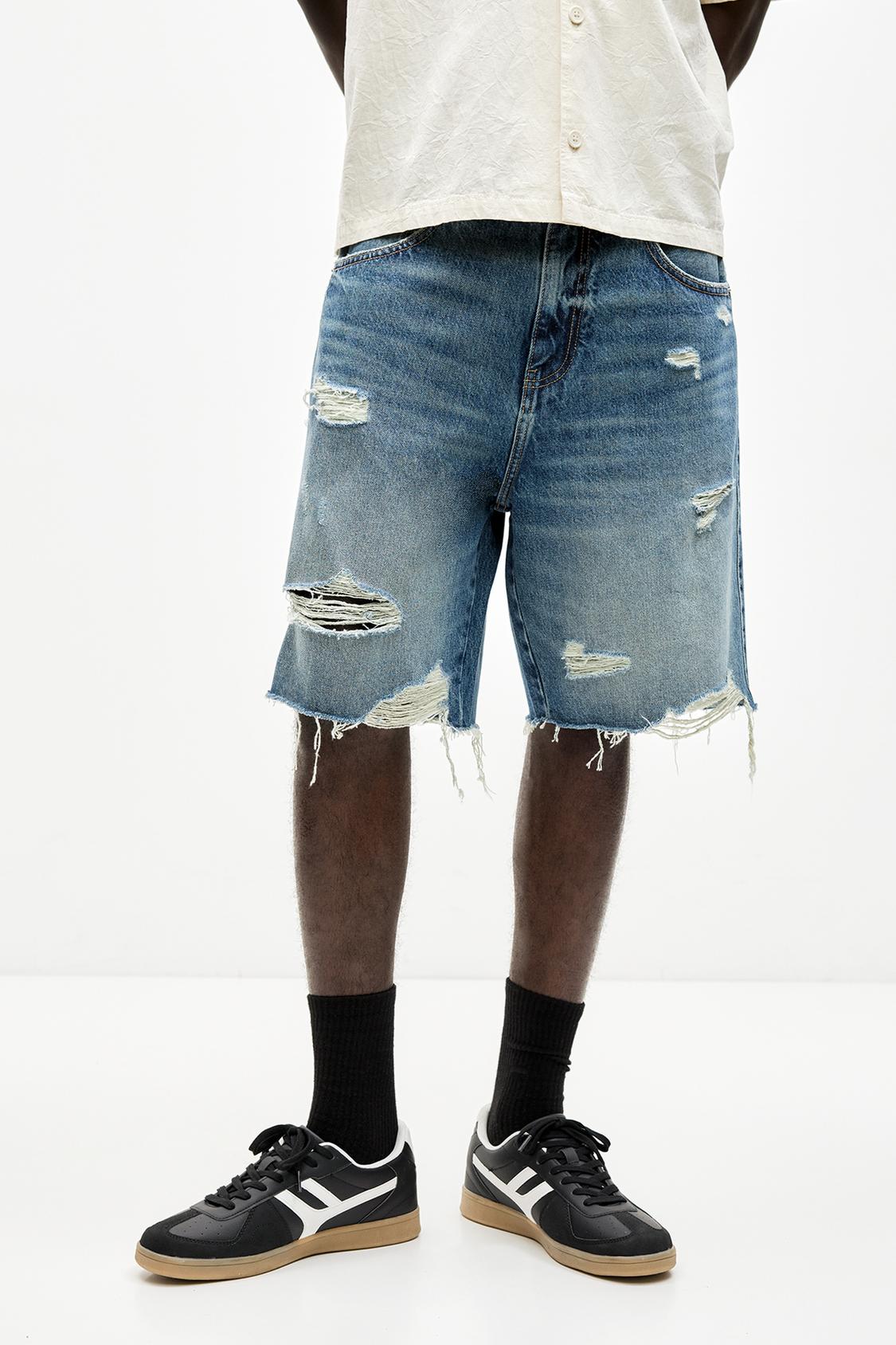 Jeans Bermudas Vaqueras Hombre Pull And Bear Denim Shorts Pantalon