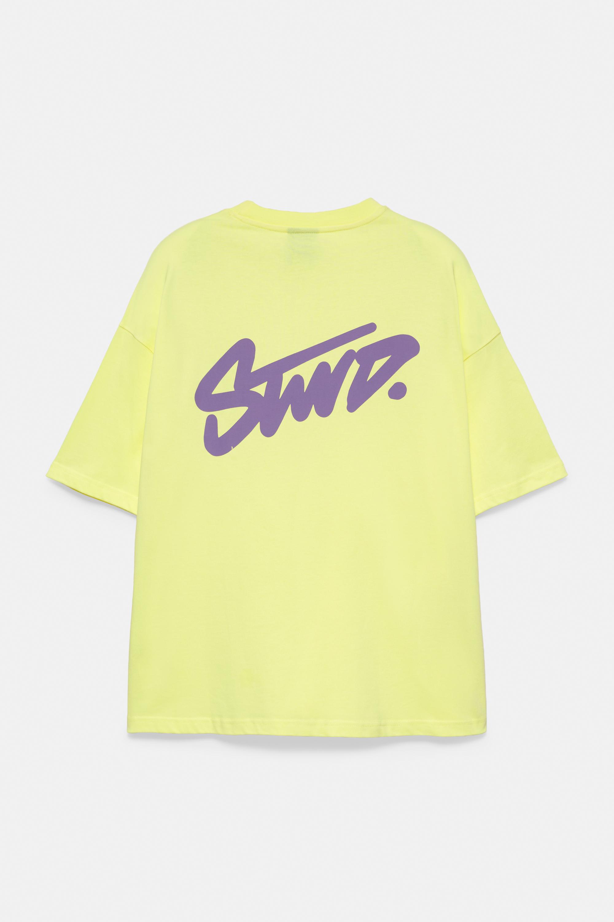 STWD logo boxy T-shirt — Yellow