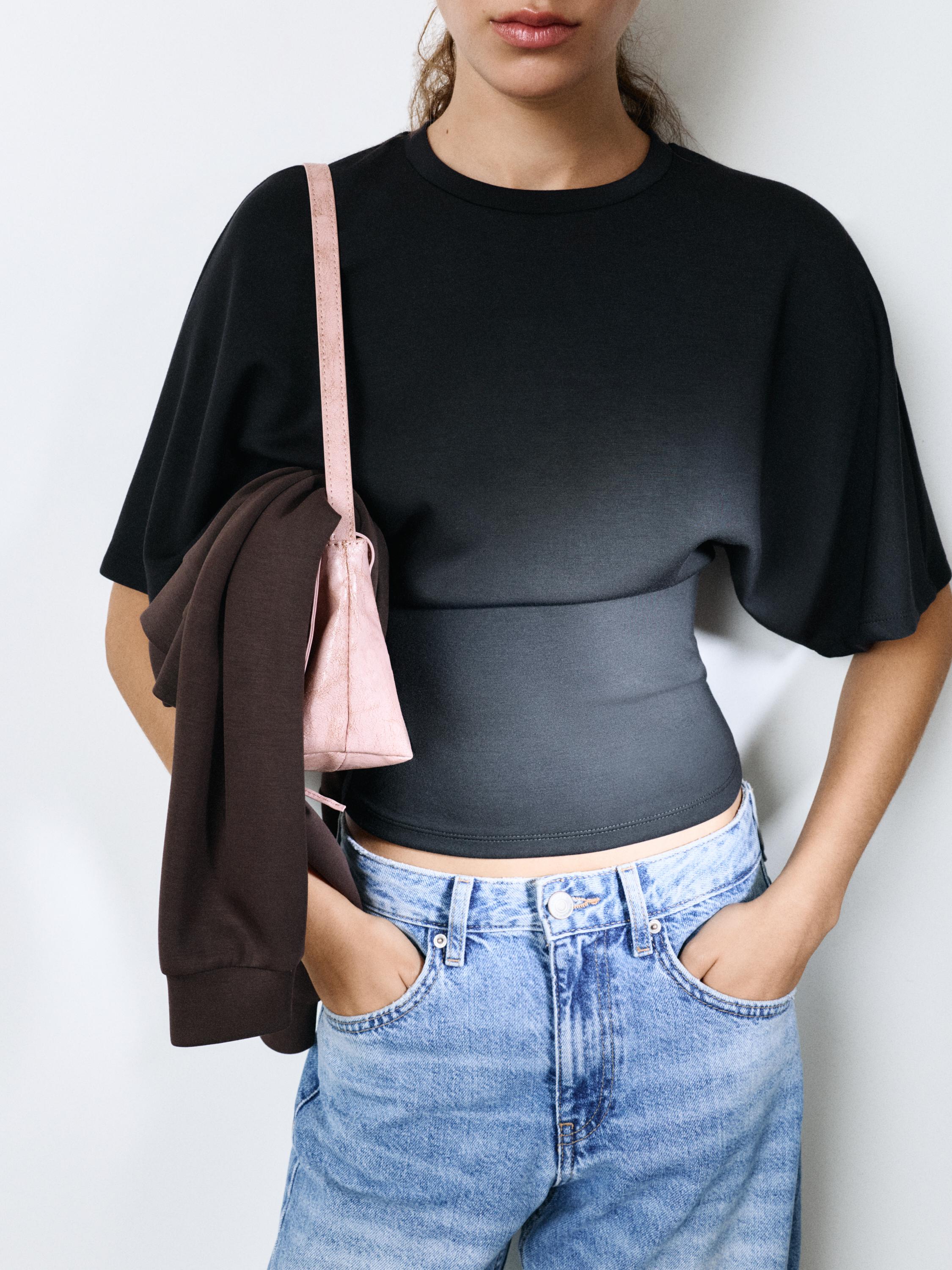 Modal batwing sleeve T-shirt — Anthracite grey