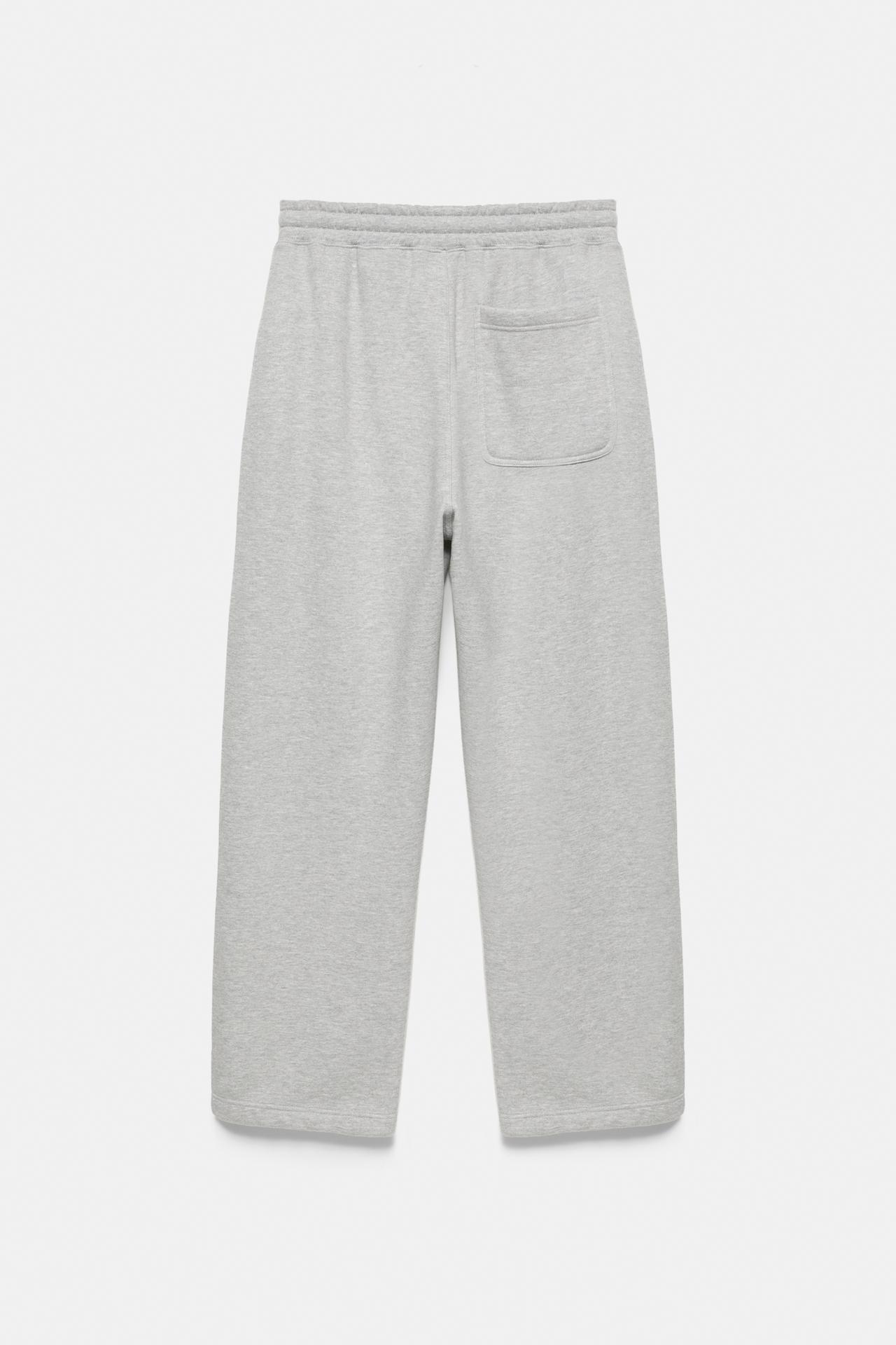 Basic baggy tracksuit bottoms — Grey marl