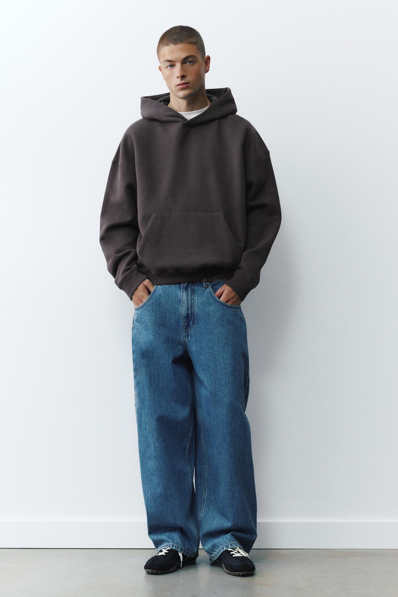 Boxy fit hoodie — Anthracite grey