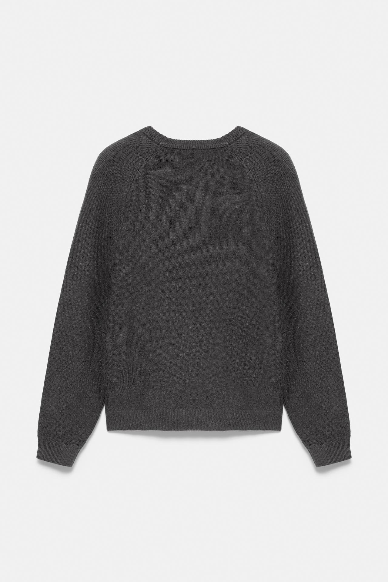 Raglan sleeve knit jumper — Dark anthracite