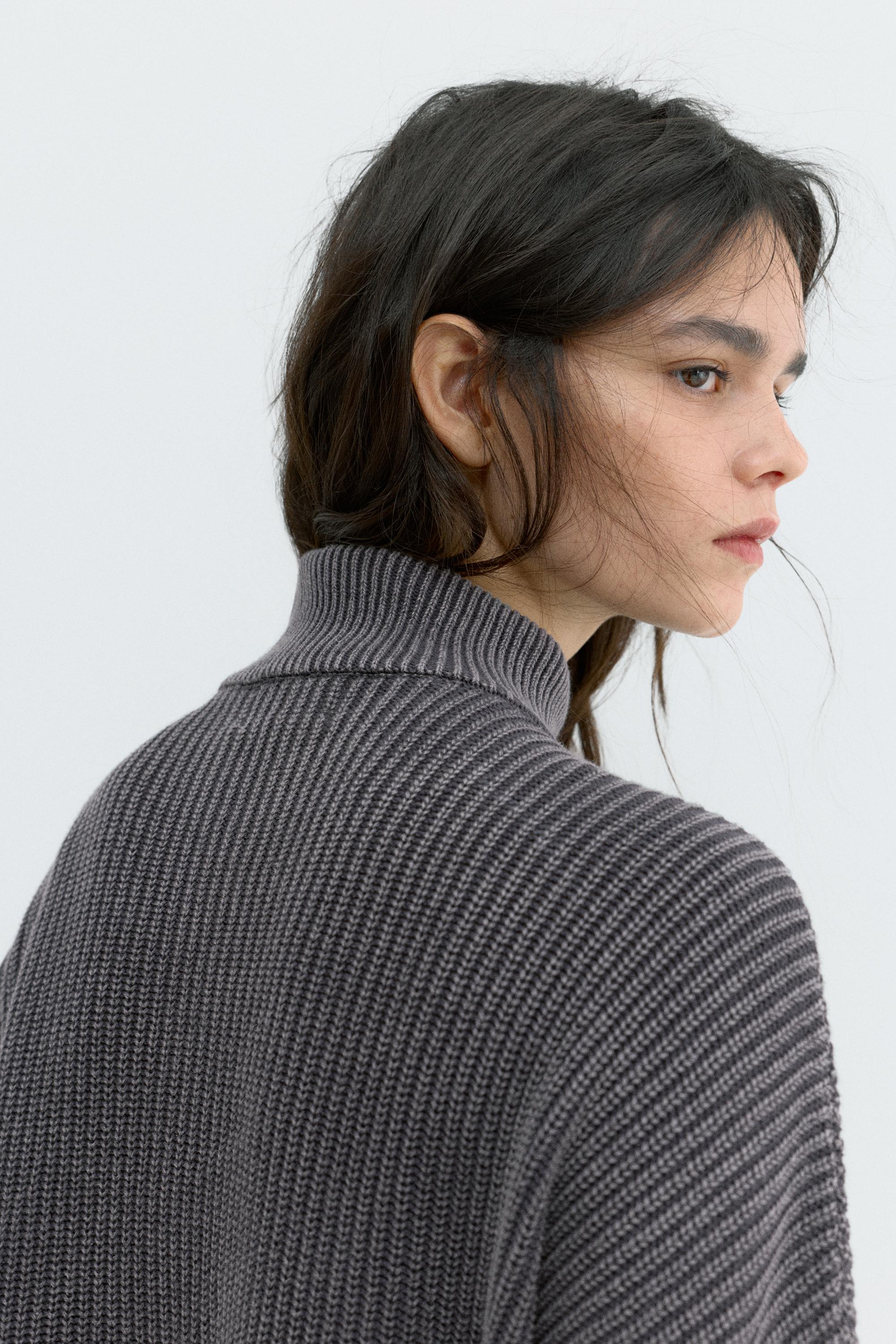 Yırtık detaylı fermuarlı hırka - Görsel 10