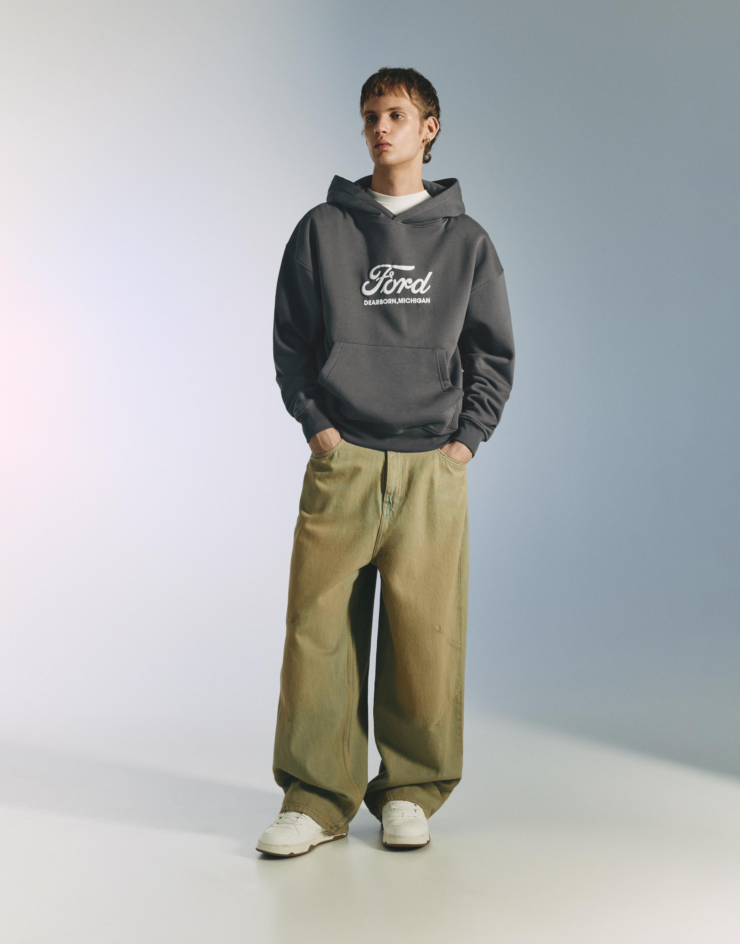 Kapüşonlu Ford sweatshirt - Görsel 13