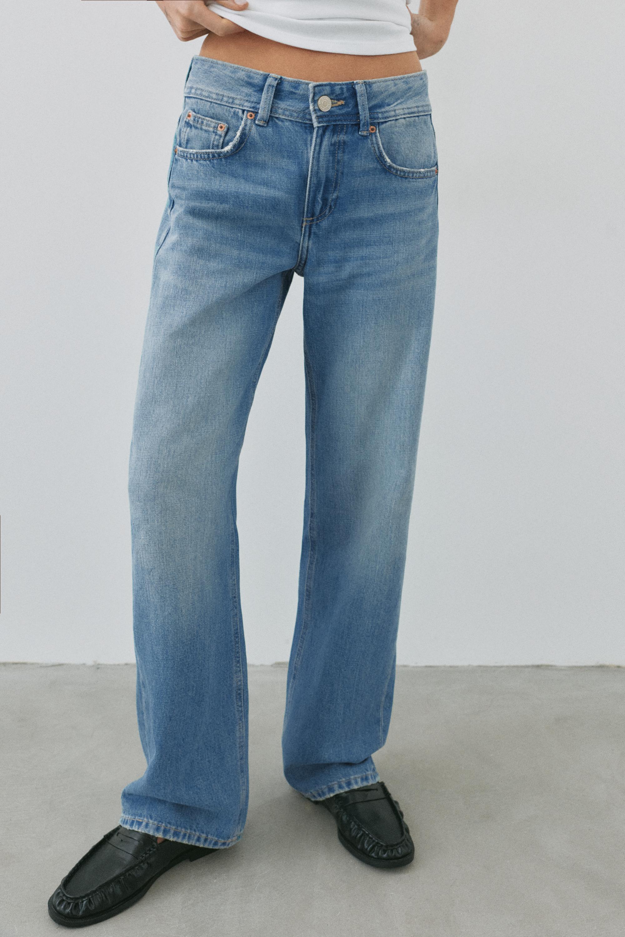 Low-rise straight-leg jeans — Indigo