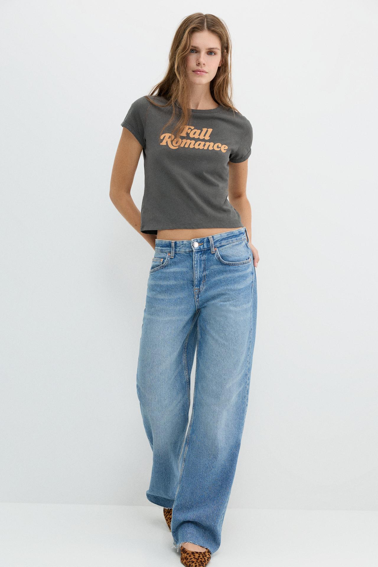 Fall Romance graphic T-shirt — Anthracite grey