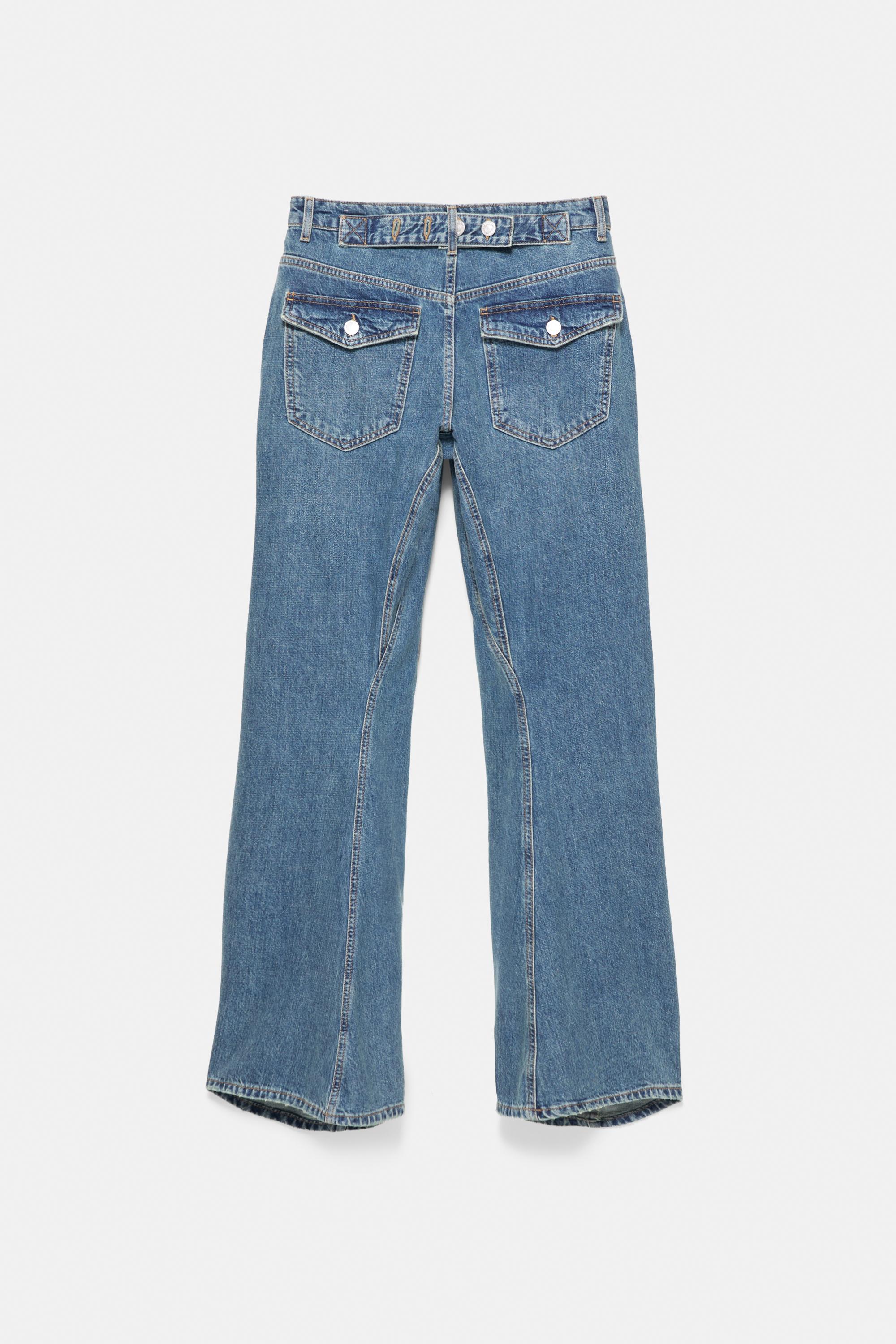 Pull&Bear Baggy balon dikişli jean görsel 7
