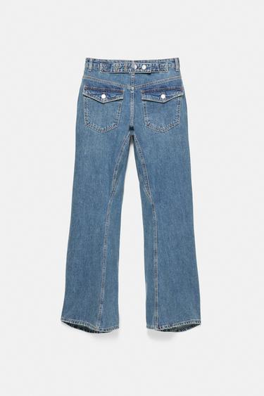 Balloon baggy jeans with tab — Dark blue 7