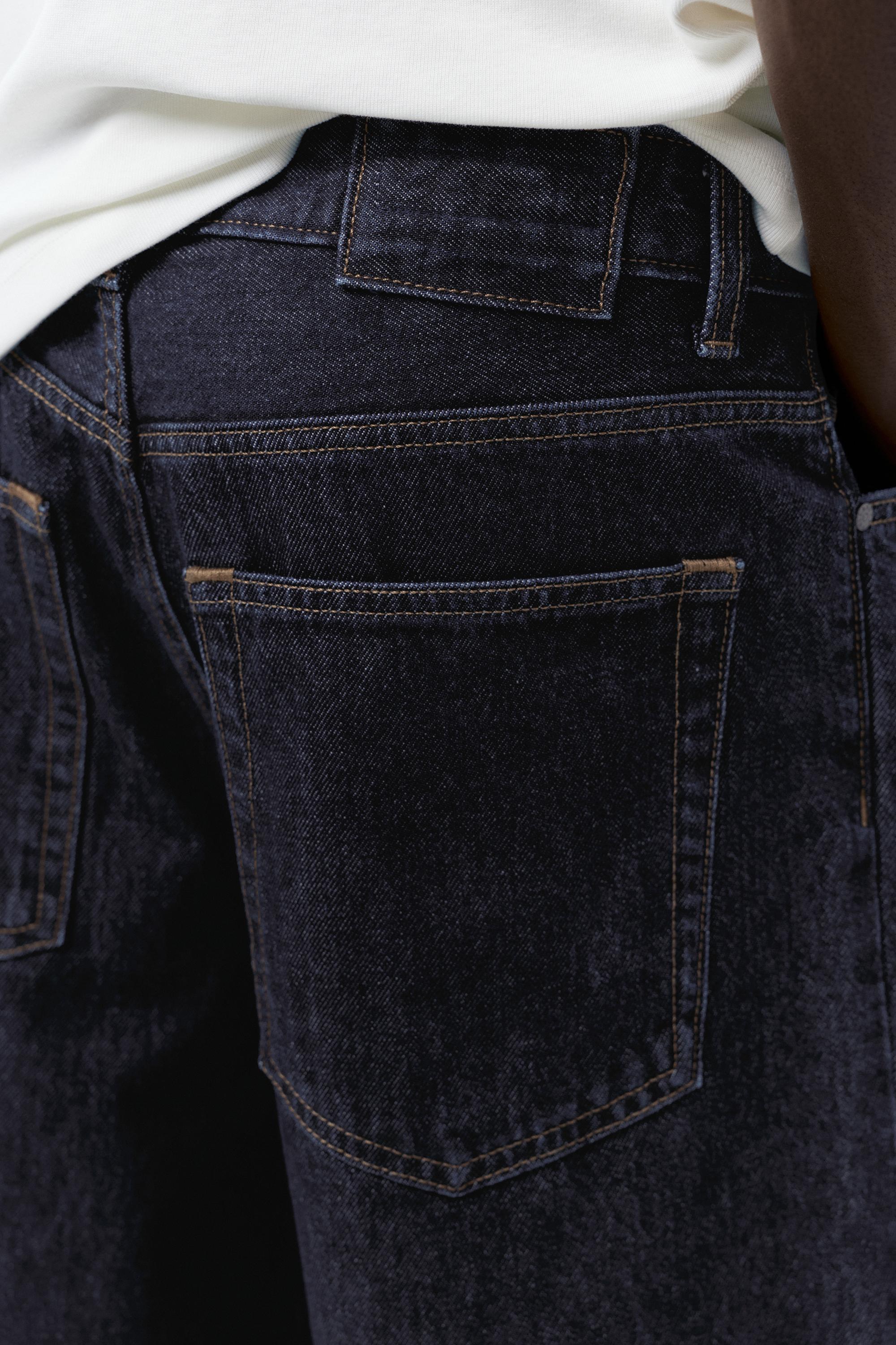 Pens detaylı geniş paça denim bermuda - Görsel 18